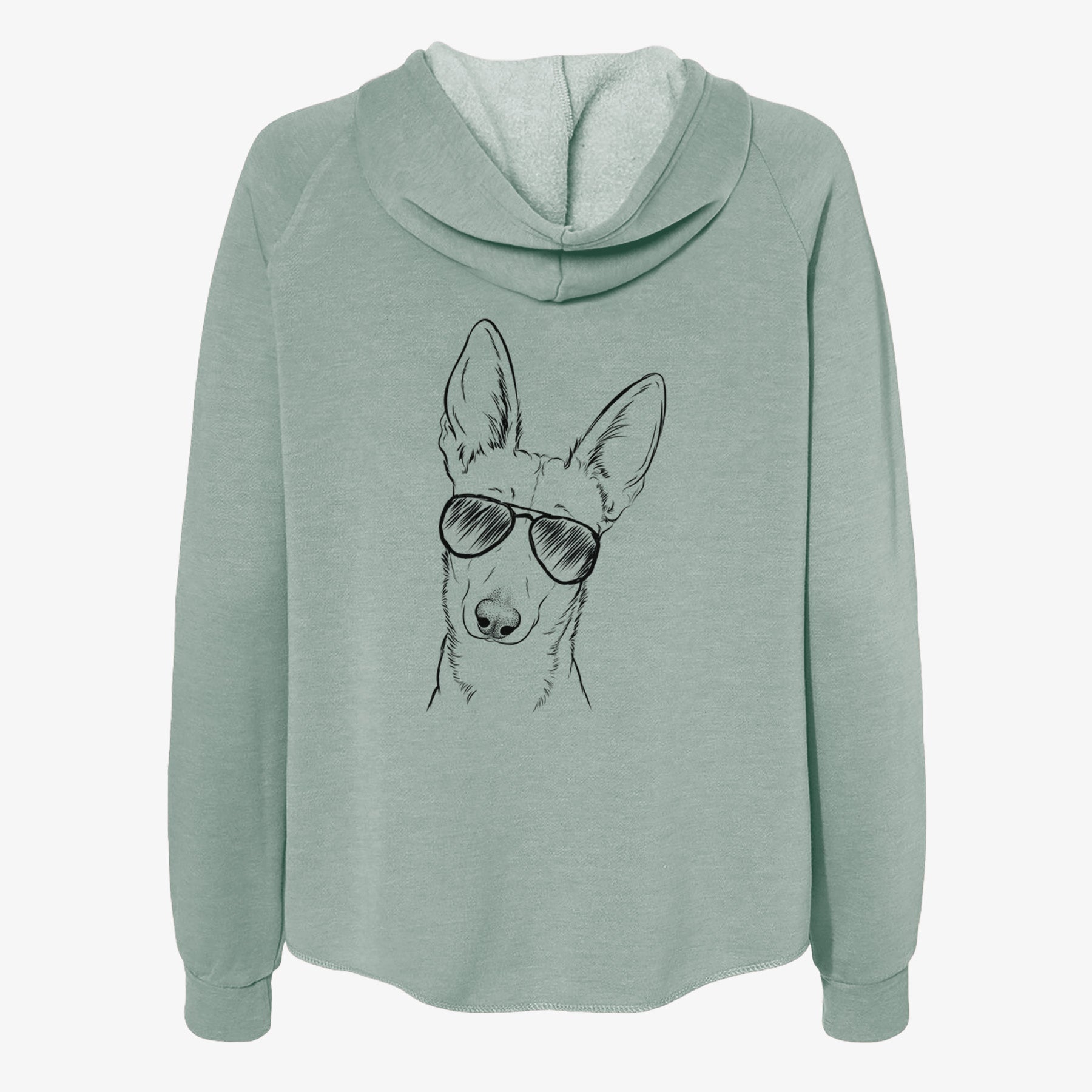 Nala the Carolina Dog - Women's Cali Wave Zip-Up Sweatshirt