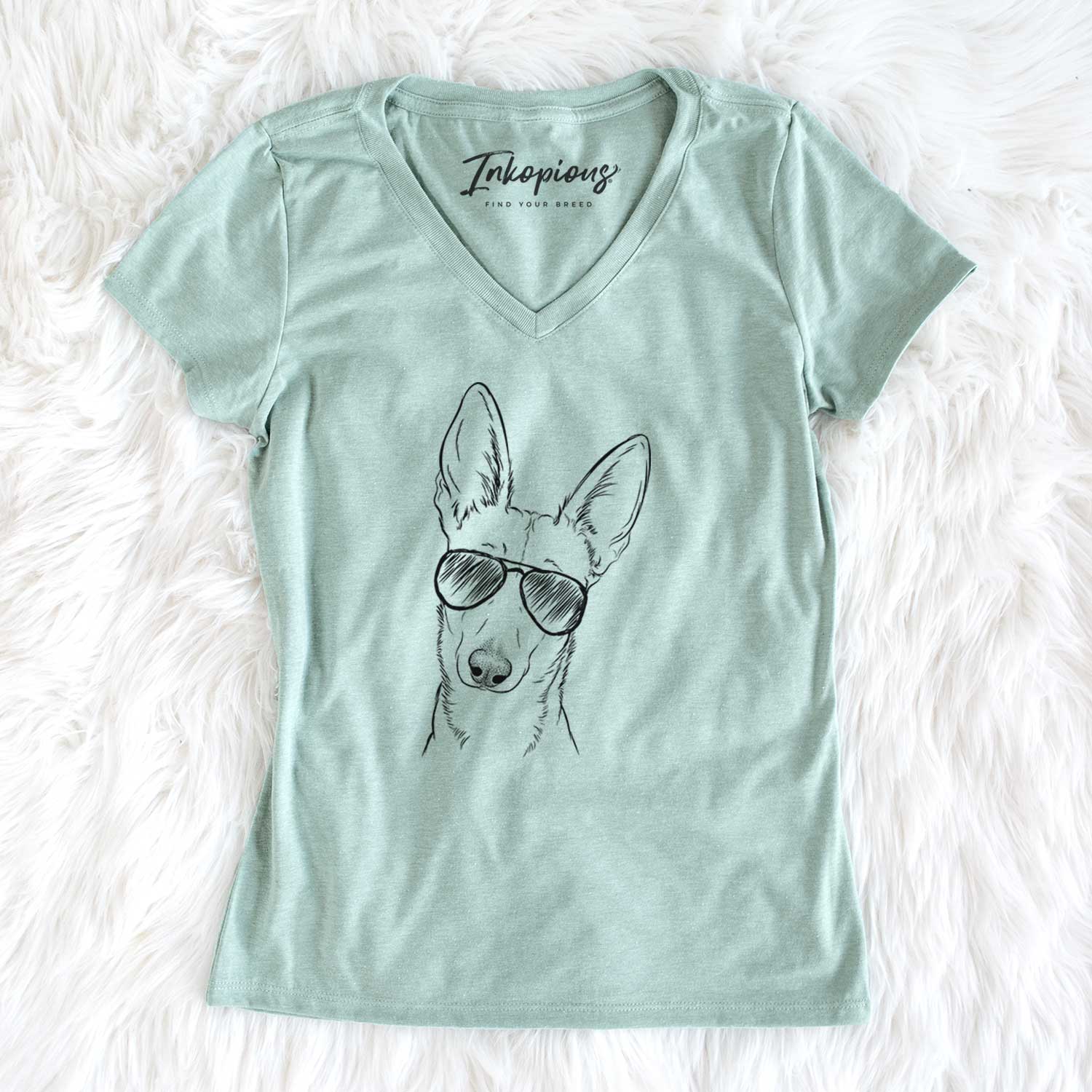 Aviator Nala the Carolina Dog - Women's V-neck Shirt