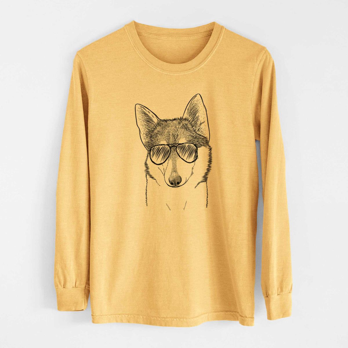 Aviators Nami the Alaskan Klee Kai - Heavyweight 100% Cotton Long Sleeve