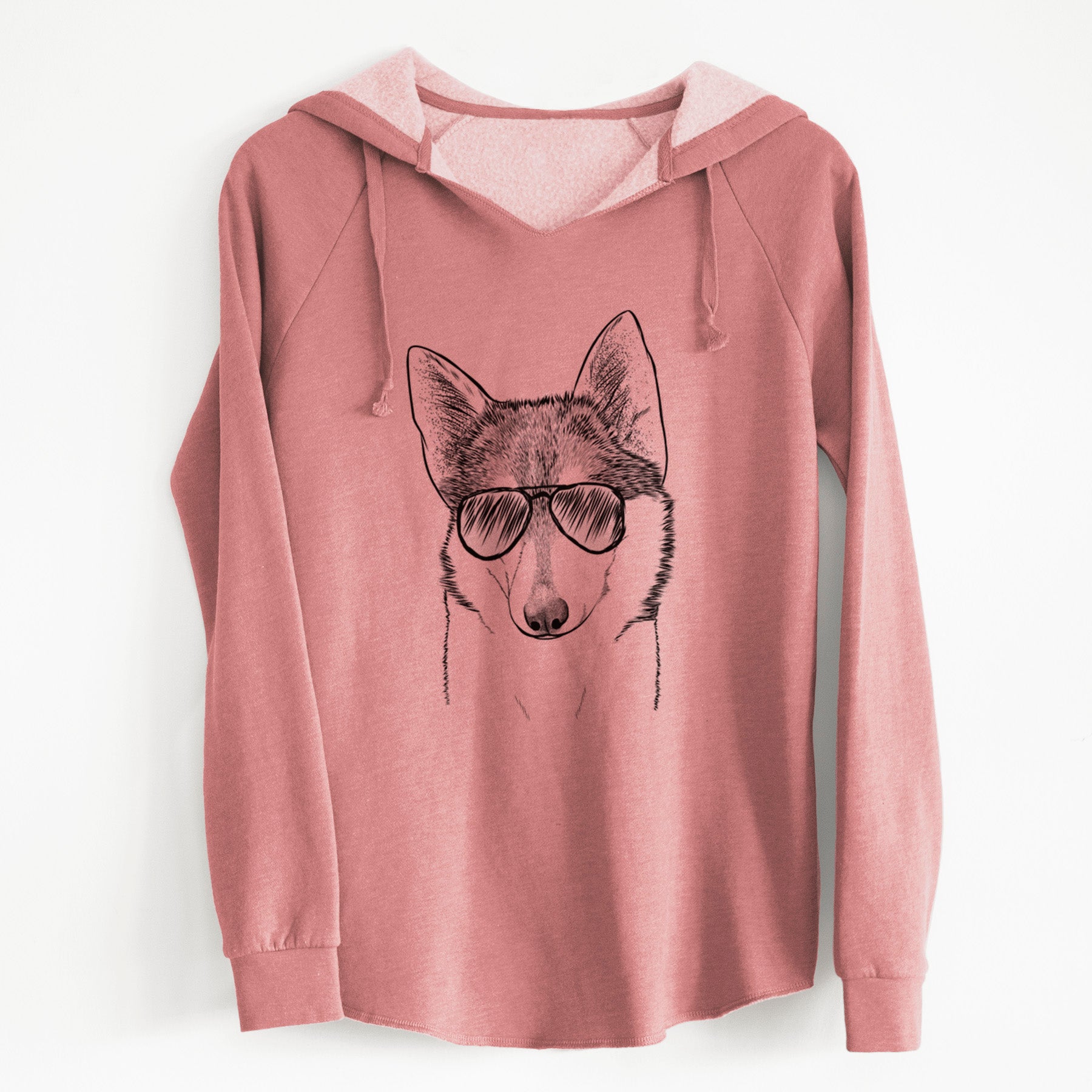 Aviator Nami the Alaskan Klee Kai - Cali Wave Hooded Sweatshirt