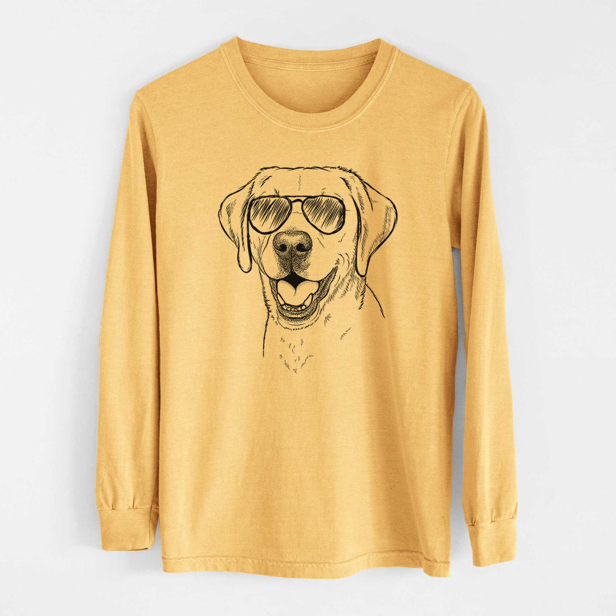 Aviators Nate the Labrador Retriever - Heavyweight 100% Cotton Long Sleeve