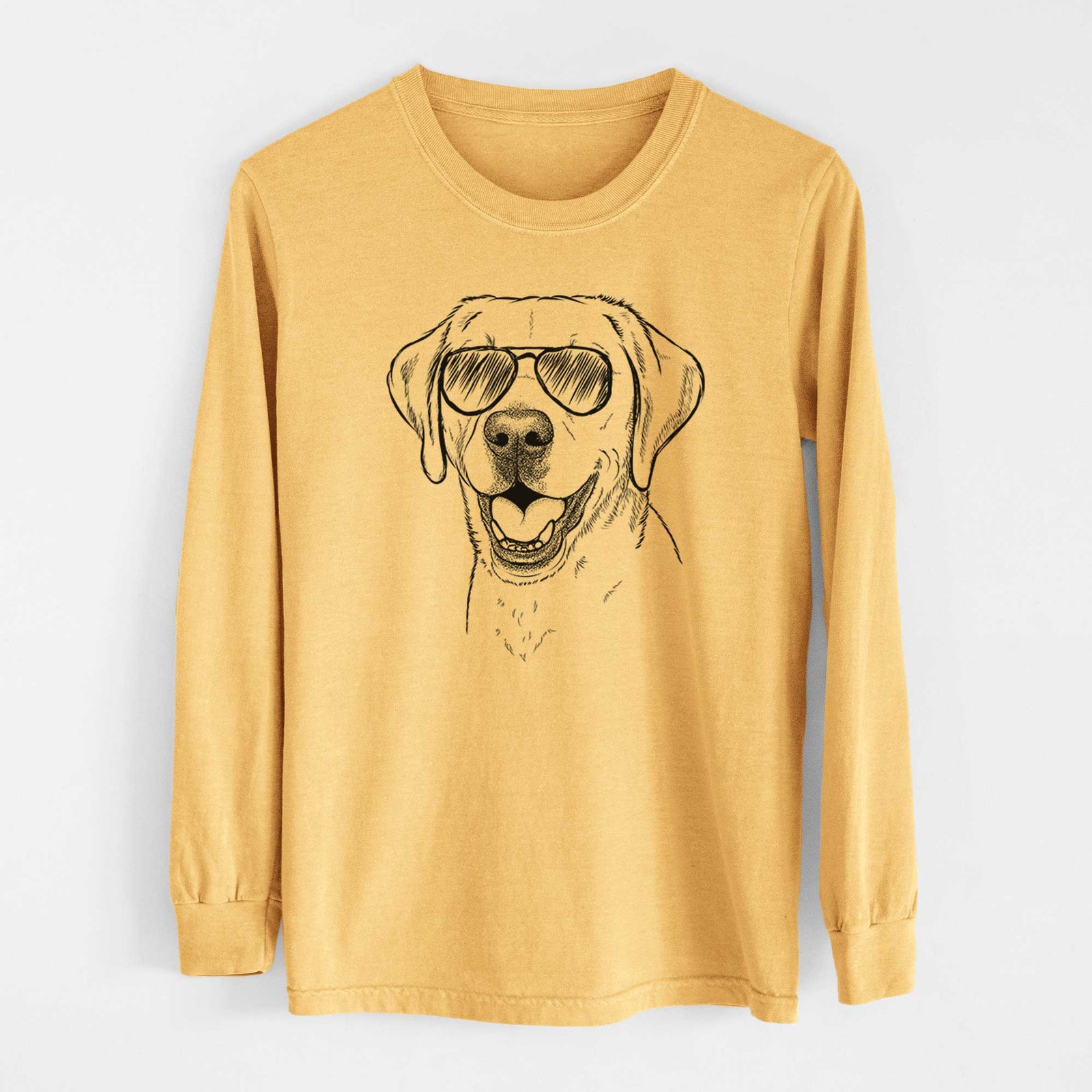 Aviators Nate the Labrador Retriever - Heavyweight 100% Cotton Long Sleeve