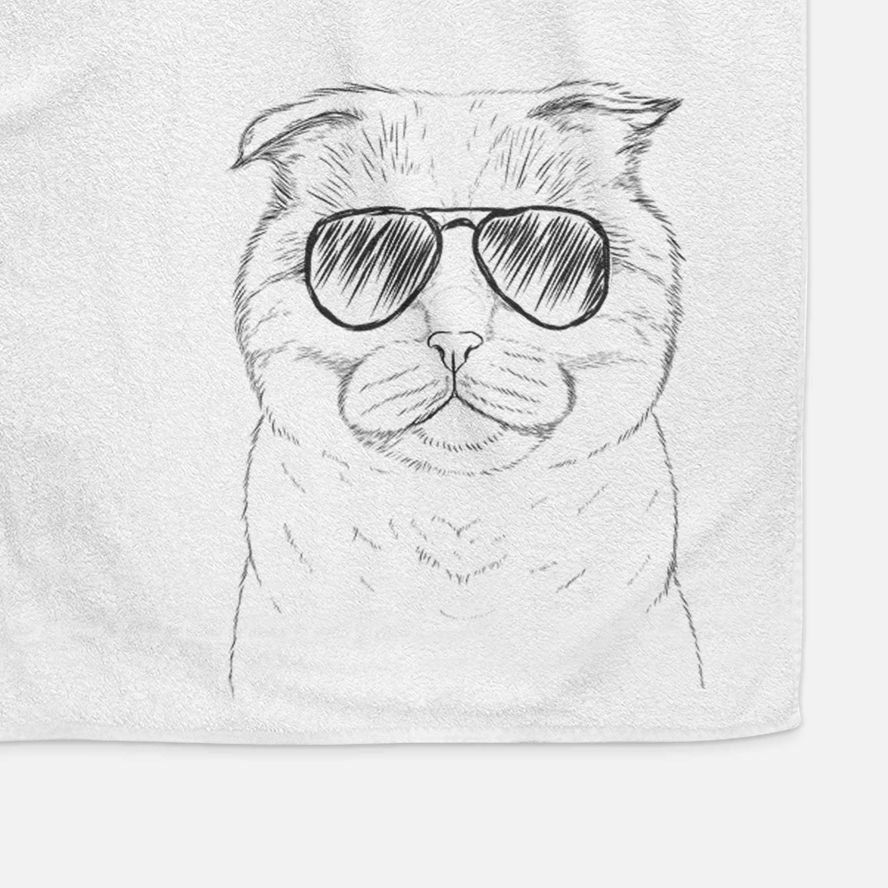 Neko the Scottish Fold Cat Decorative Hand Towel