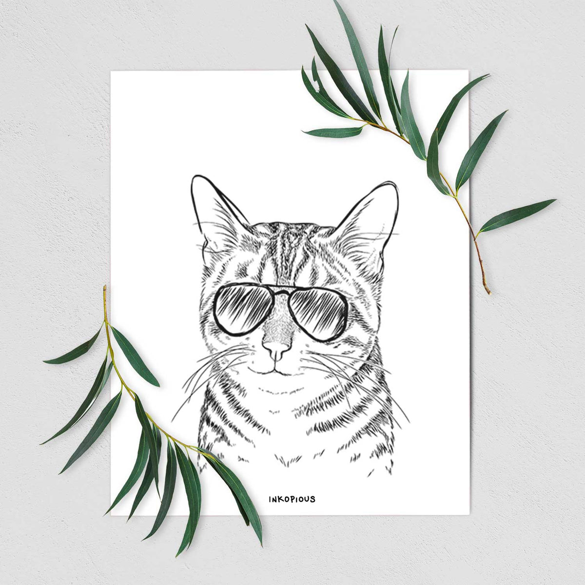 Nell the Tabby Cat Art Print