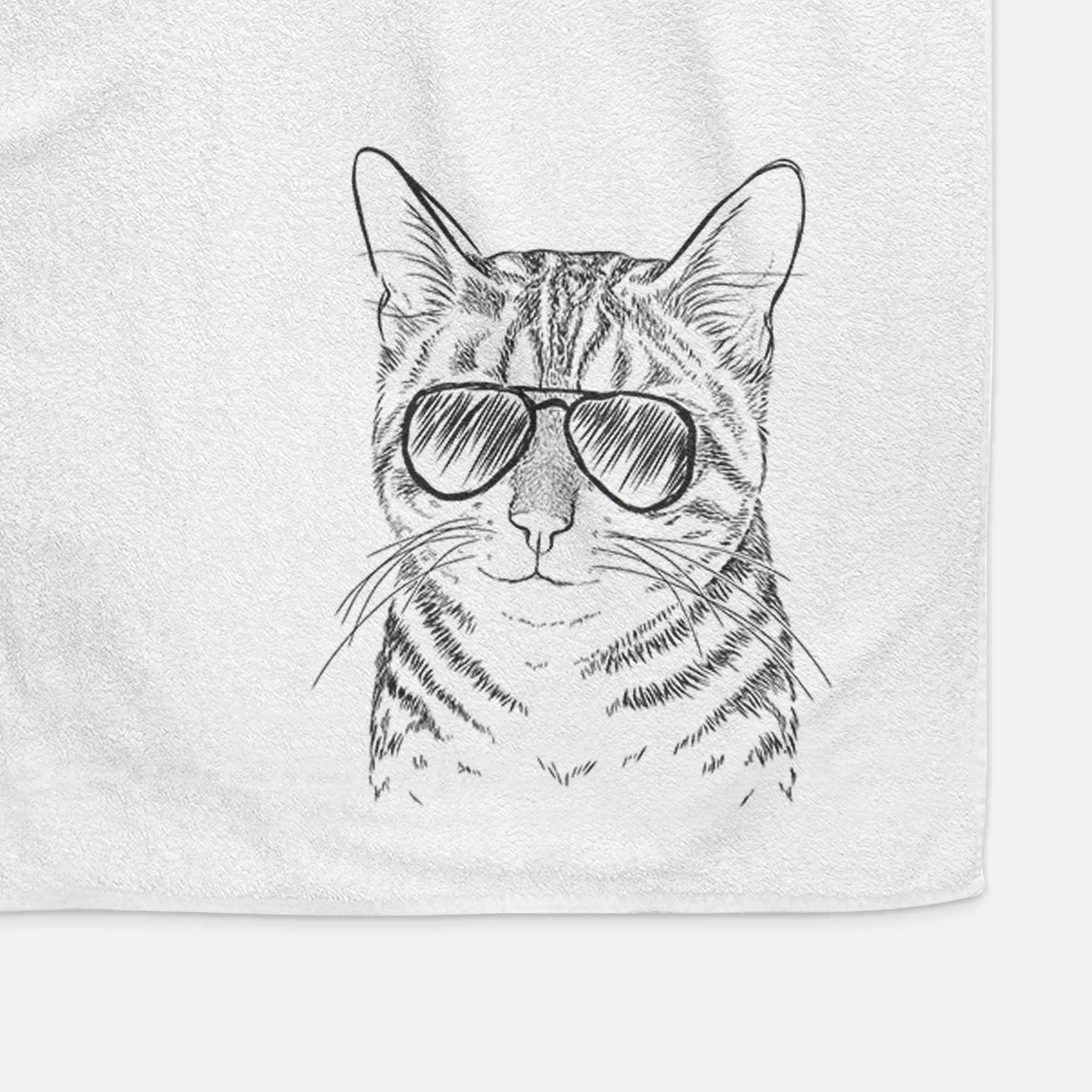 Nell the Tabby Cat Decorative Hand Towel