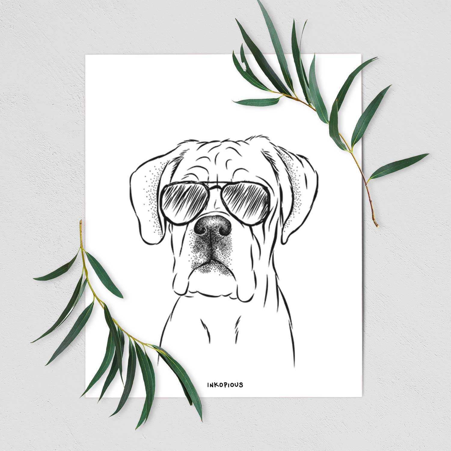 Nelly the Boxer Art Print