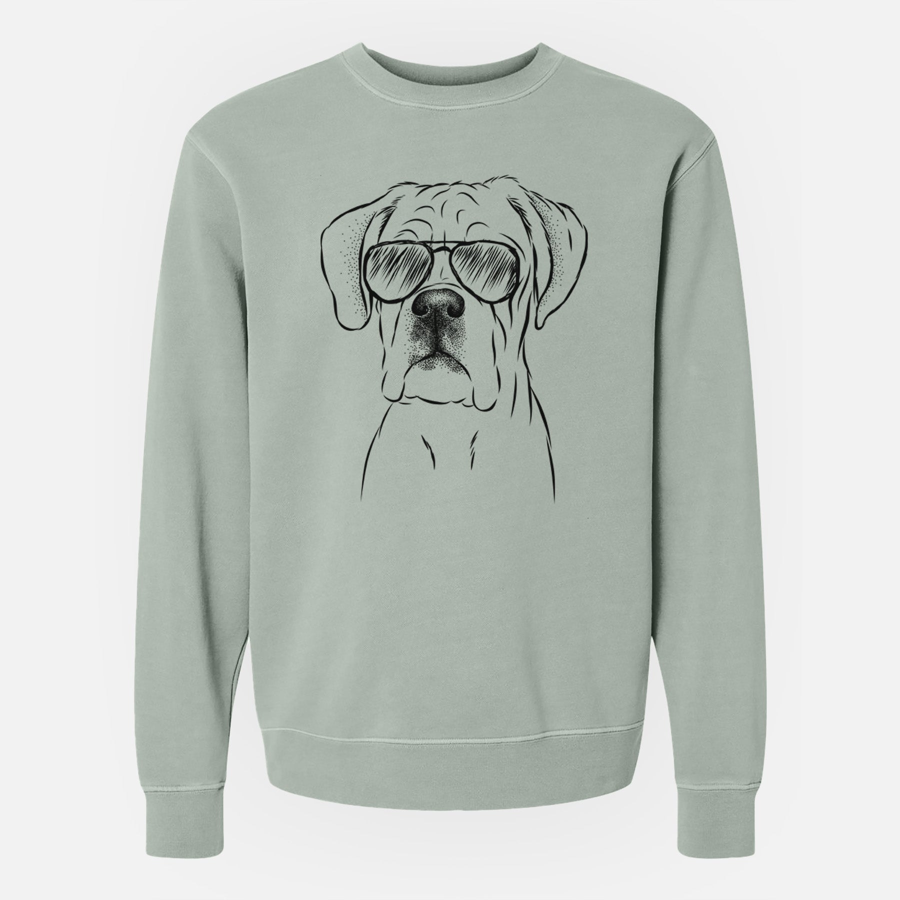 Aviator Nelly the Boxer - Unisex Pigment Dyed Crew Sweatshirt