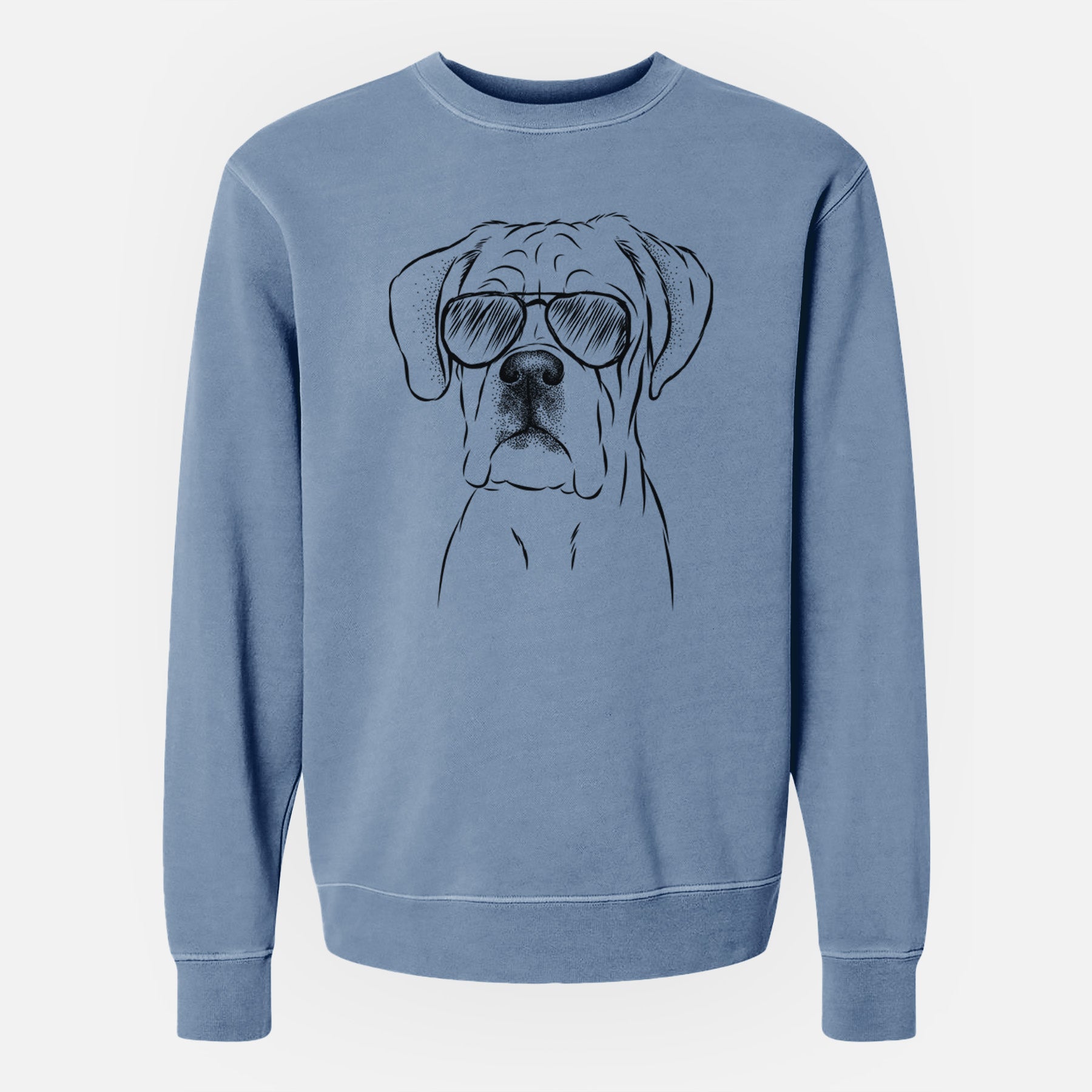 Aviator Nelly the Boxer - Unisex Pigment Dyed Crew Sweatshirt