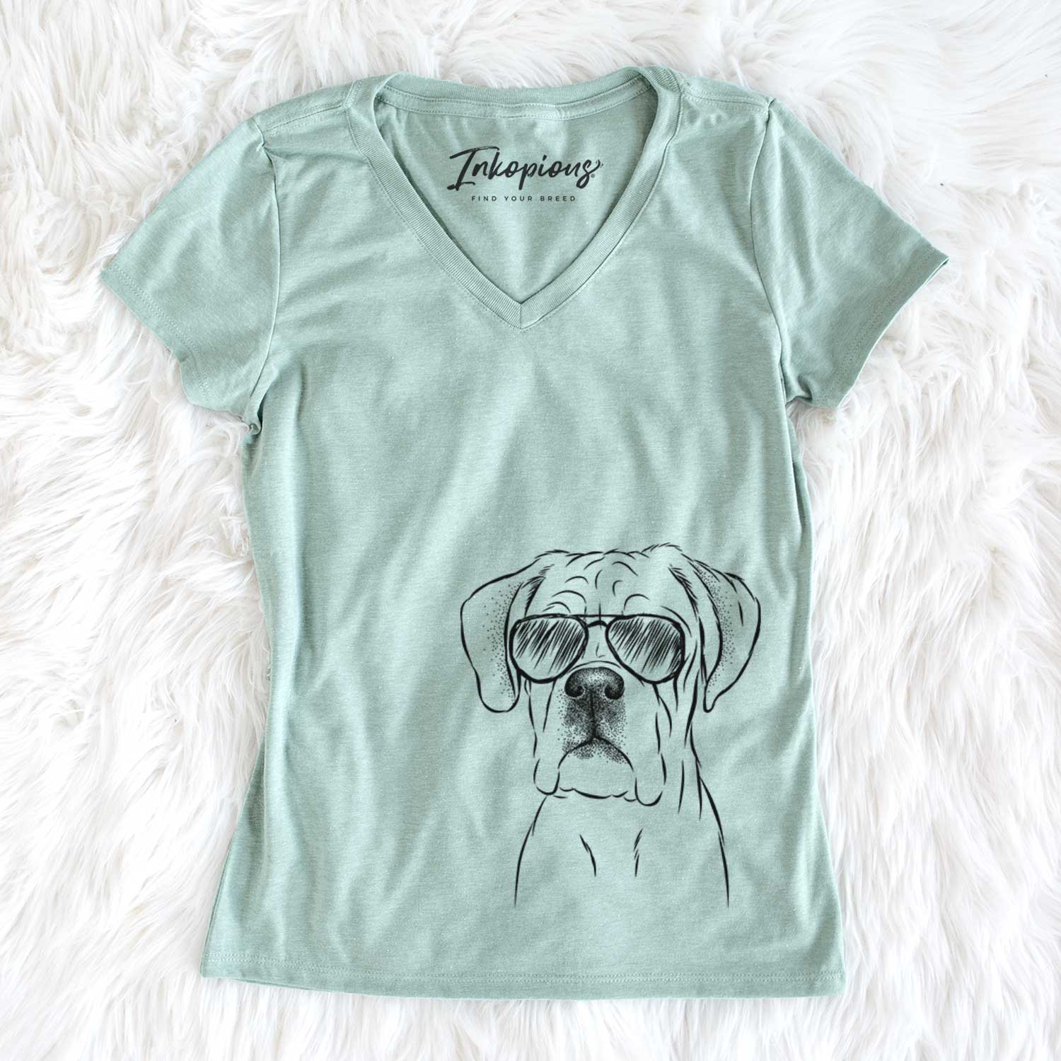 Nelly the Boxer - Women's V-neck Shirt