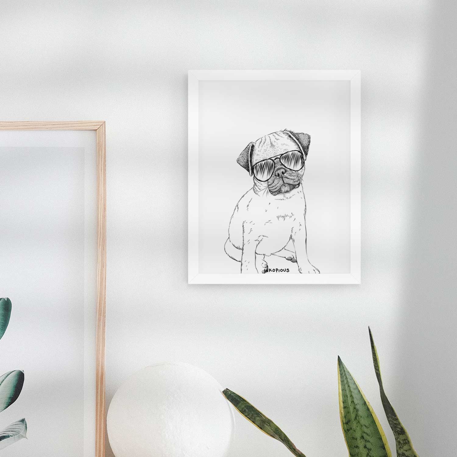 Nelson the Pug Puppy Art Print