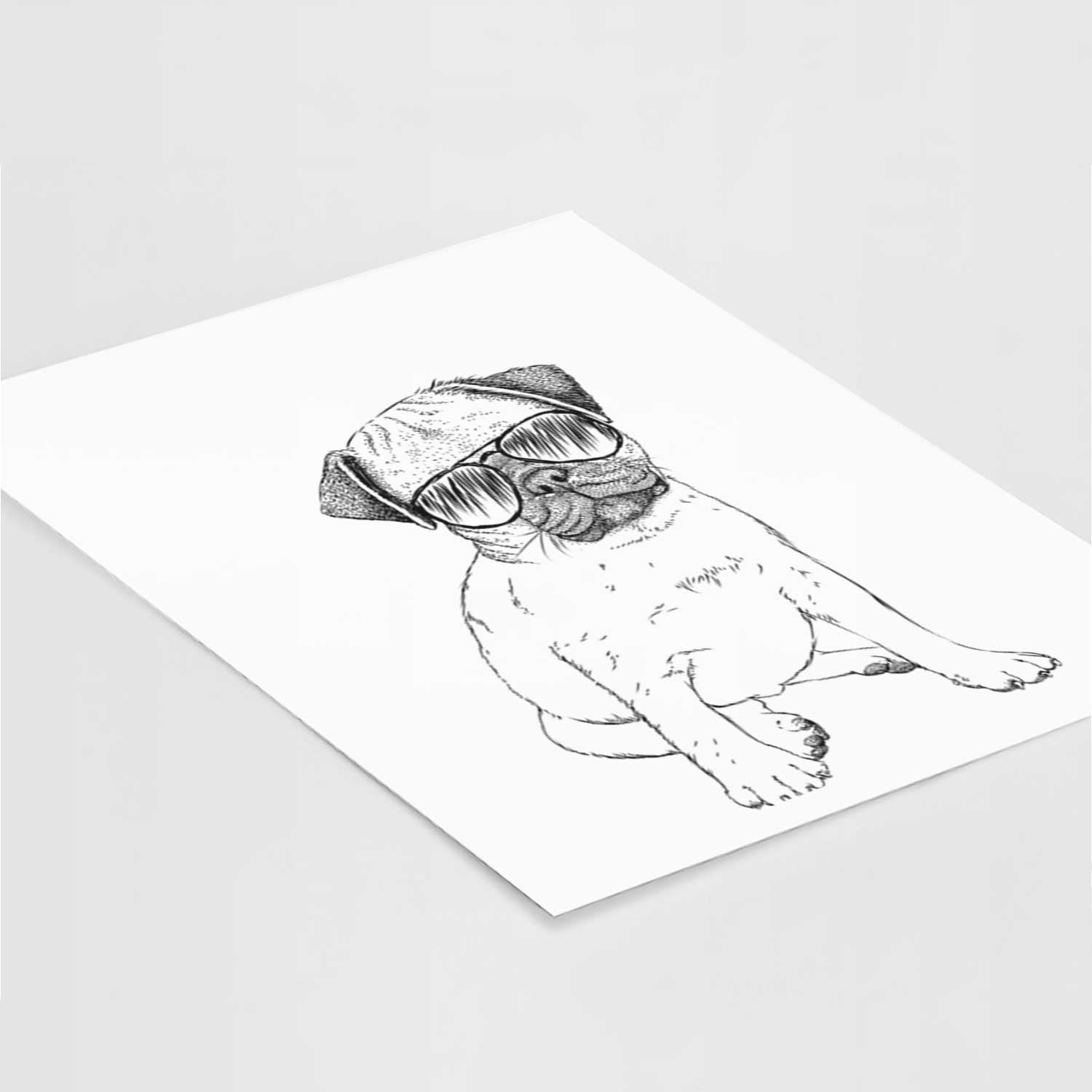 Nelson the Pug Puppy Art Print