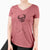 Aviator Nelson the Pug Puppy - Women's V-neck Shirt