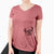 Aviator Nelson the Pug Puppy - Women's V-neck Shirt