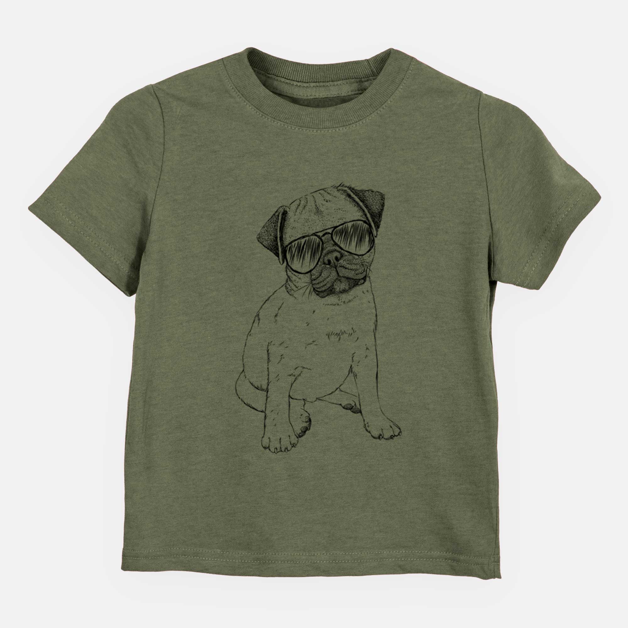 Aviator Nelson the Pug Puppy - Kids/Youth/Toddler Shirt