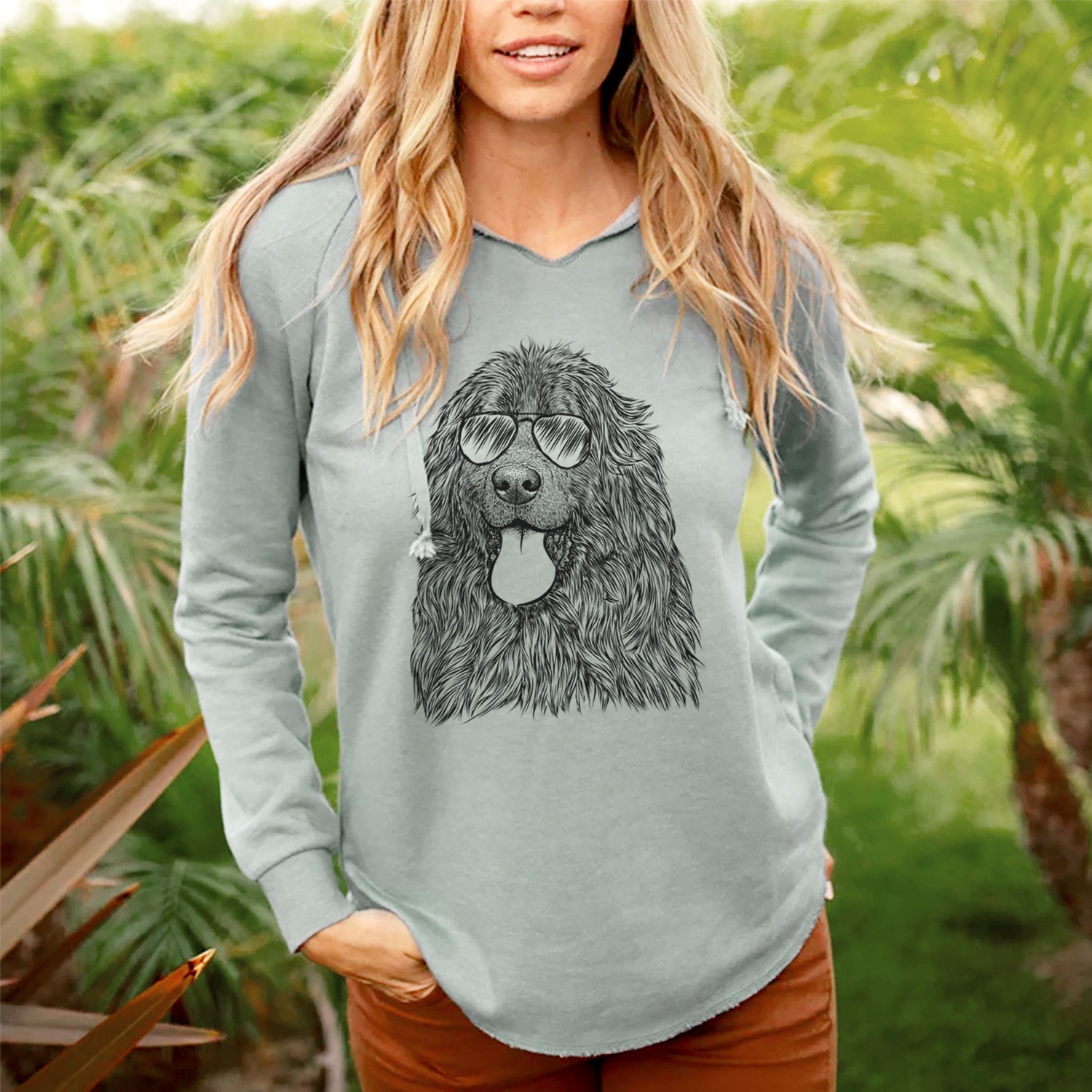 Aviator Neptune the Newfoundland - Cali Wave Hooded Sweatshirt