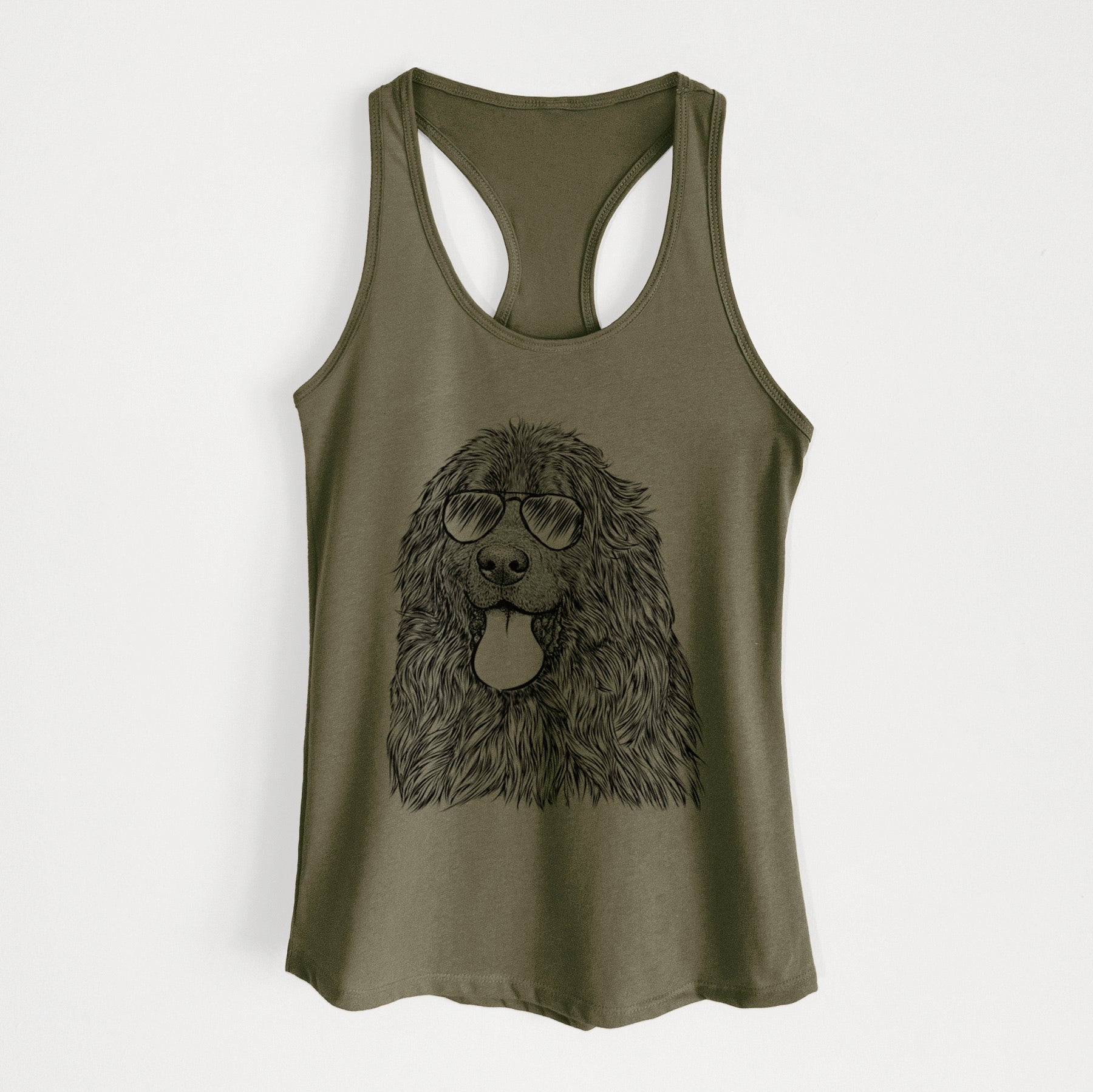 Neptune the Newfoundland - Women's Racerback Tanktop