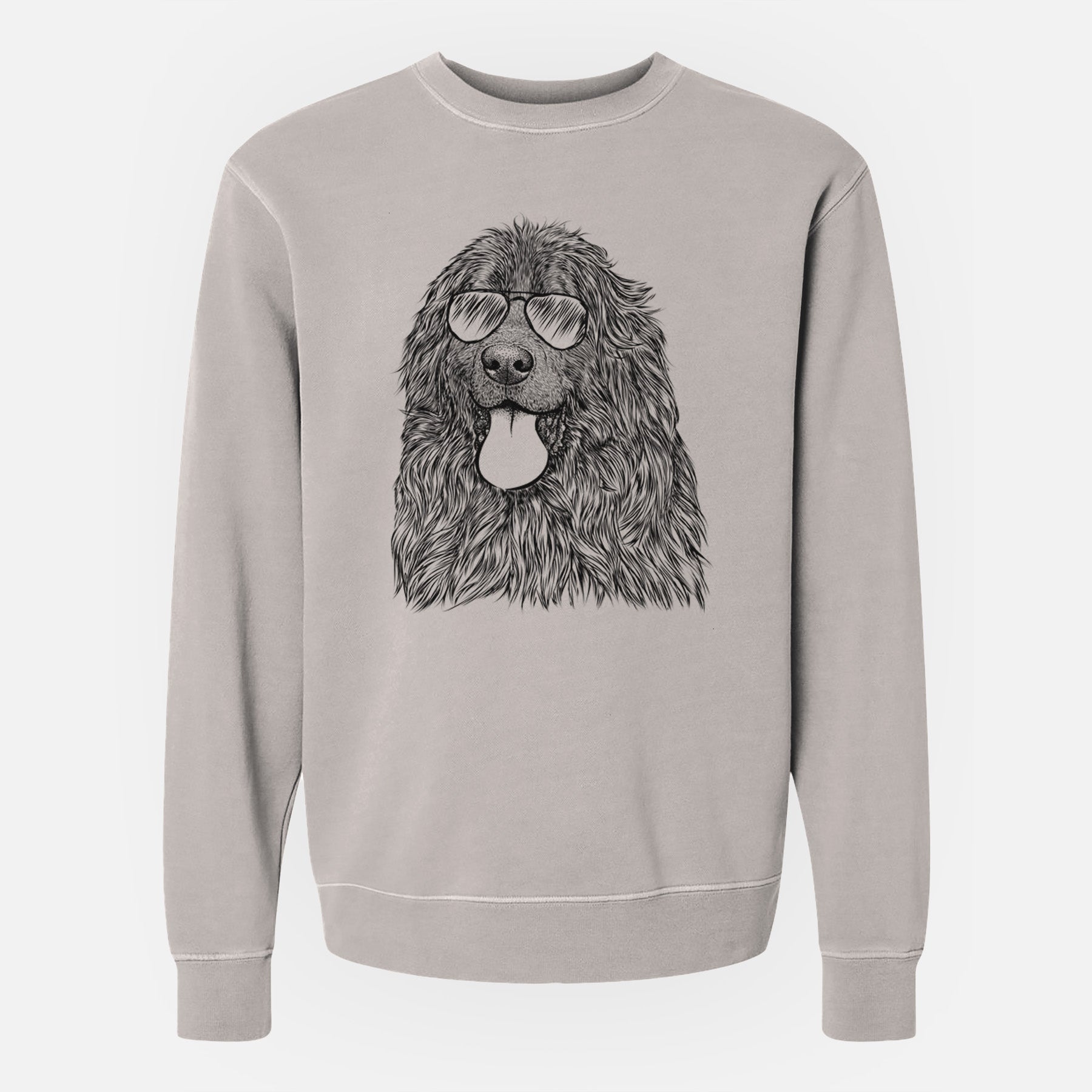 Aviator Neptune the Newfoundland - Unisex Pigment Dyed Crew Sweatshirt