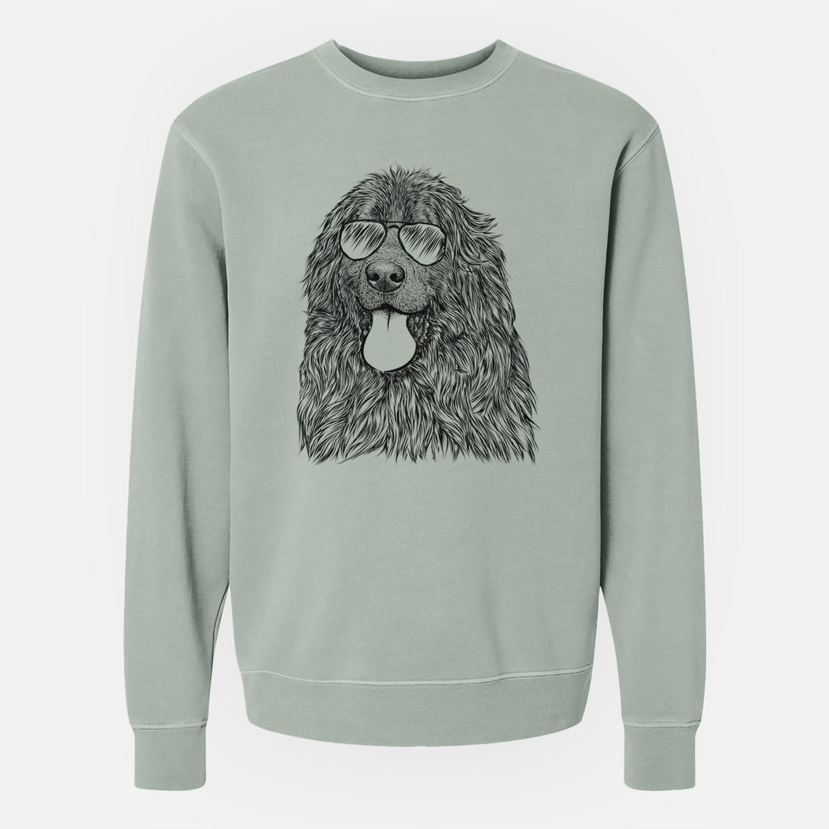 Aviator Neptune the Newfoundland - Unisex Pigment Dyed Crew Sweatshirt