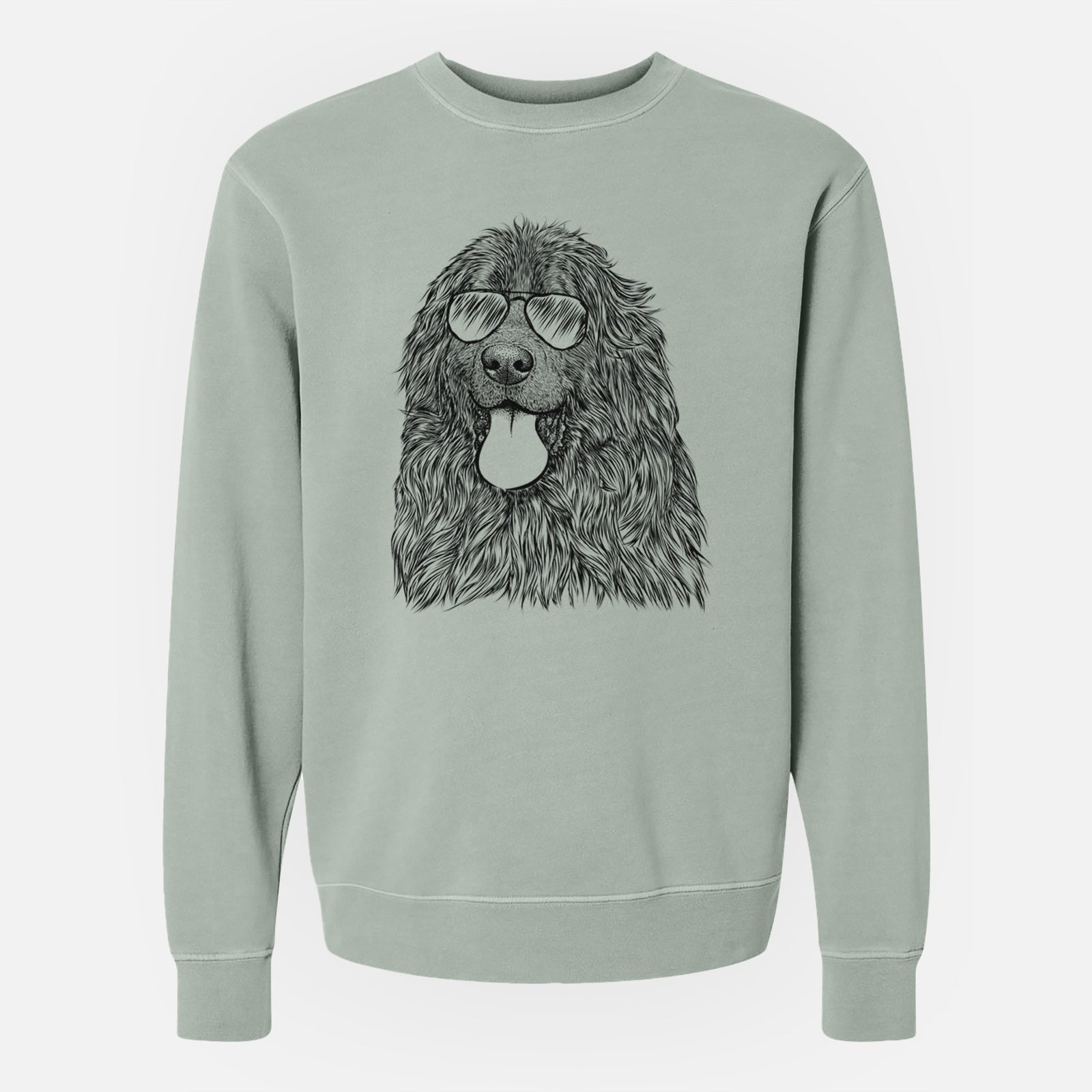 Aviator Neptune the Newfoundland - Unisex Pigment Dyed Crew Sweatshirt