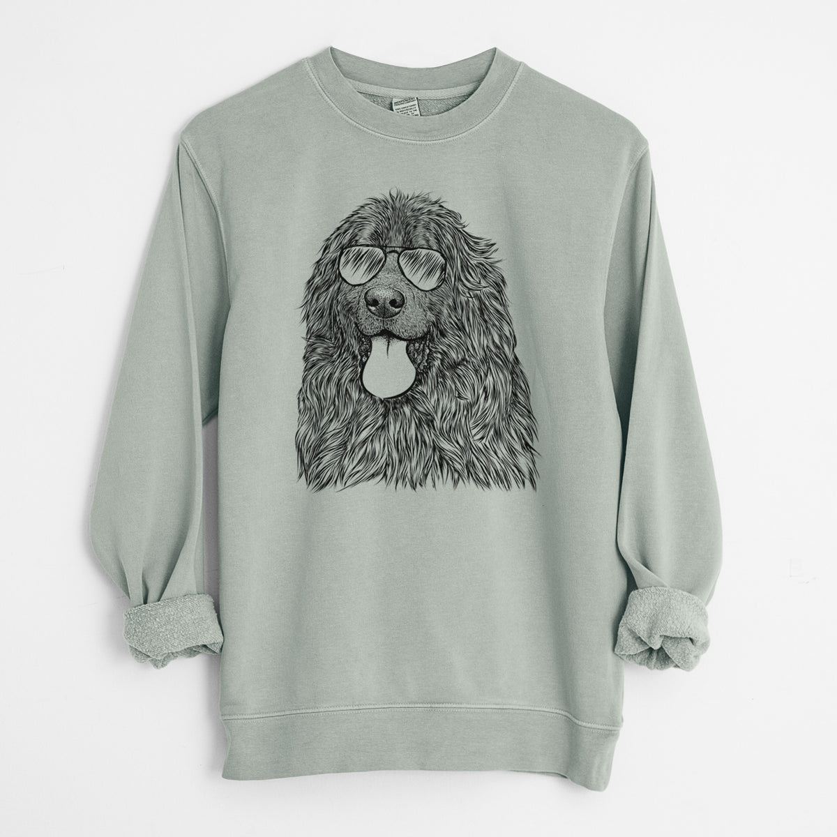 Aviator Neptune the Newfoundland - Unisex Pigment Dyed Crew Sweatshirt