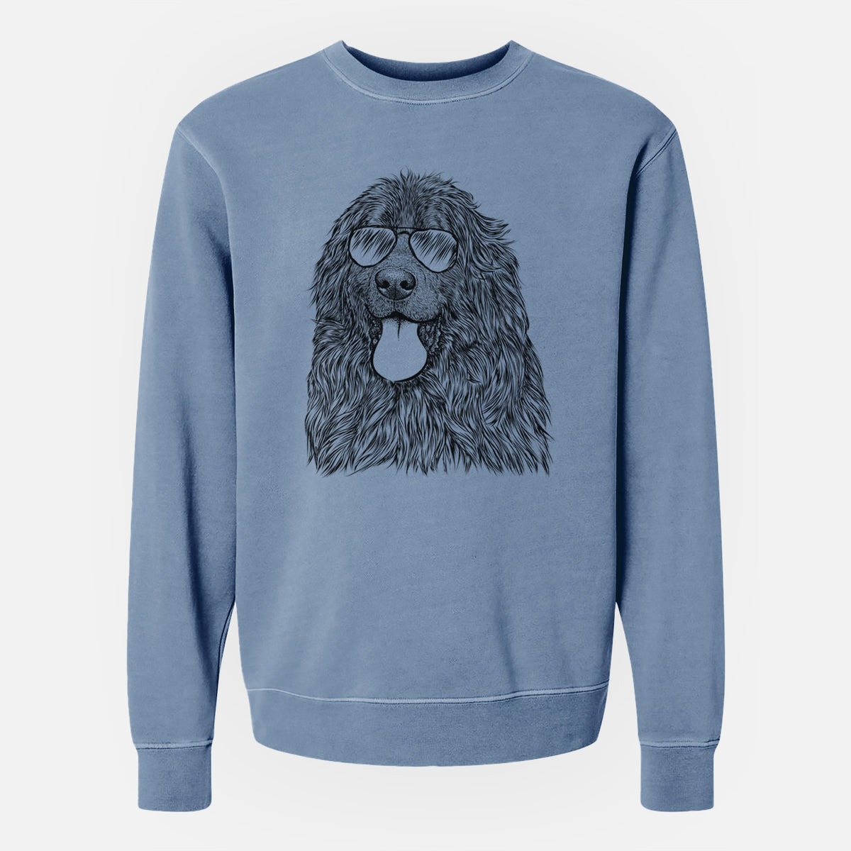 Aviator Neptune the Newfoundland - Unisex Pigment Dyed Crew Sweatshirt