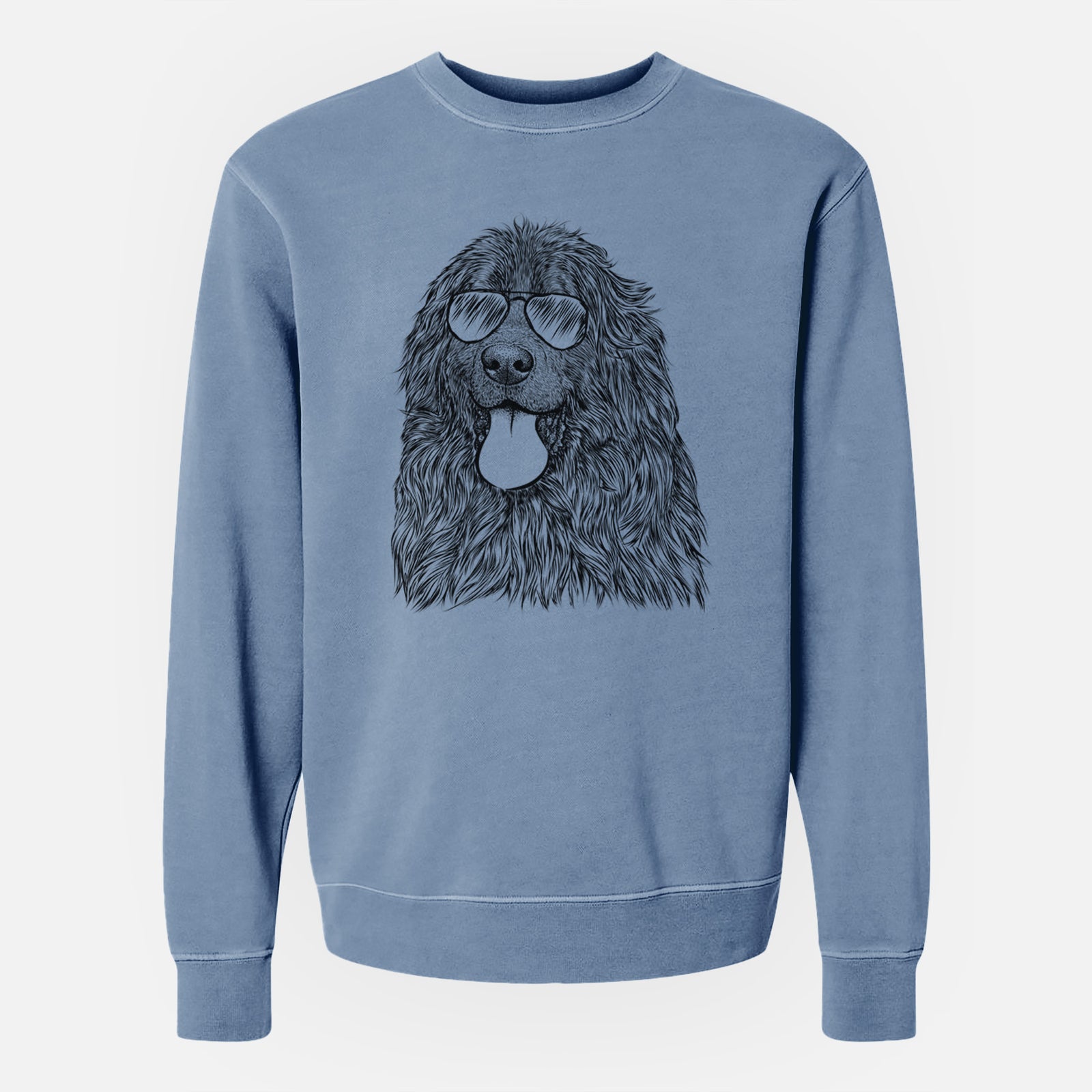 Aviator Neptune the Newfoundland - Unisex Pigment Dyed Crew Sweatshirt