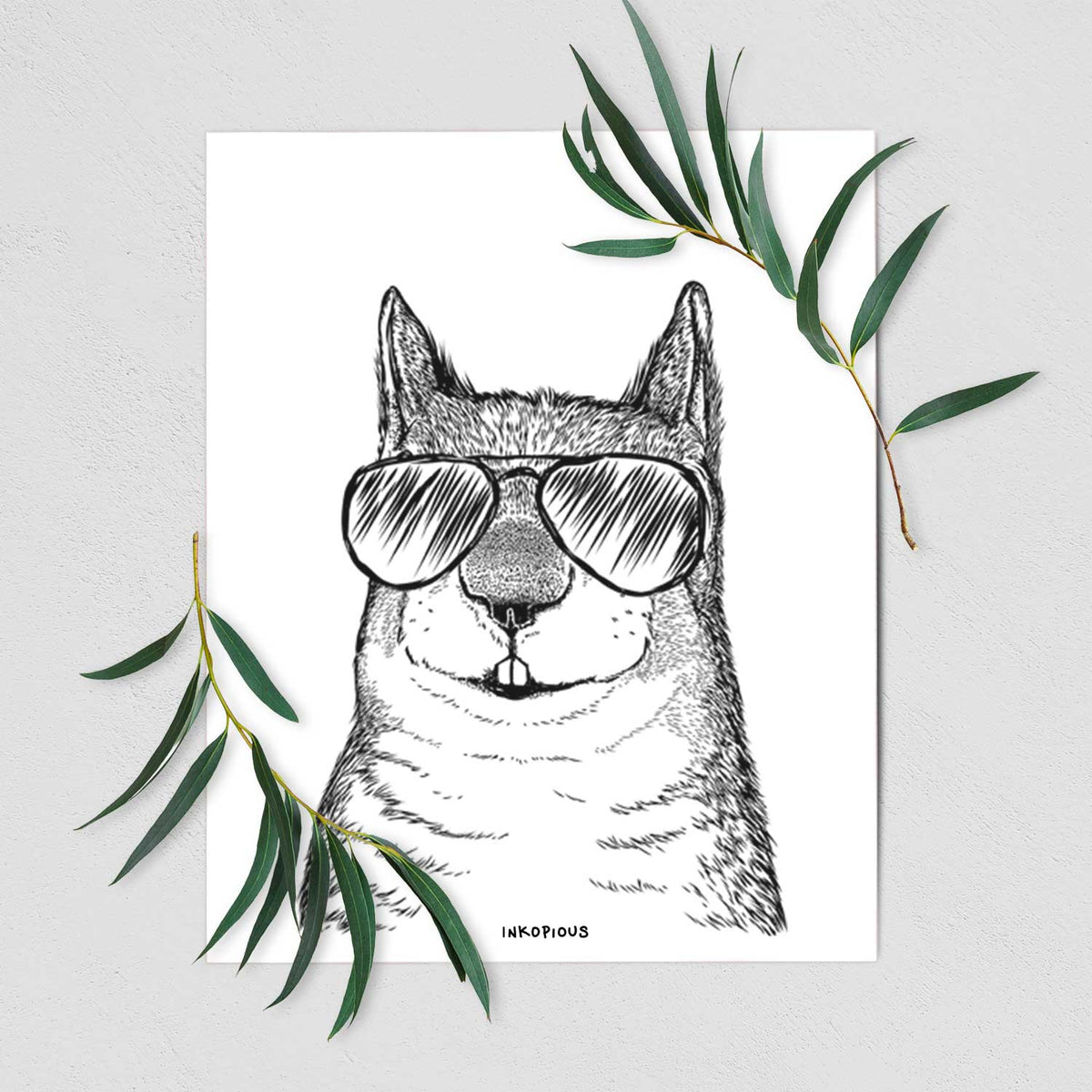 Nibbles the Squirrel Art Print