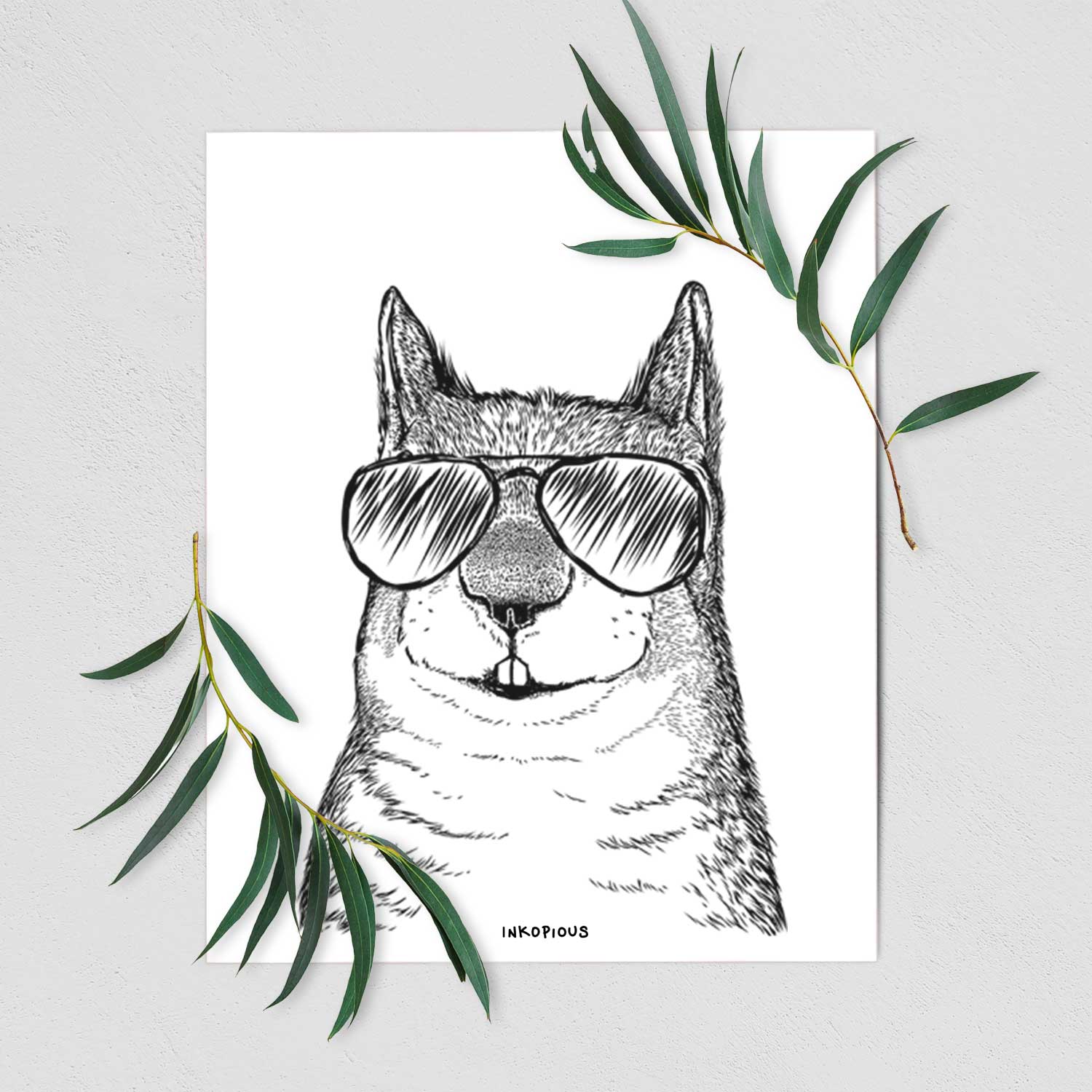 Nibbles the Squirrel Art Print