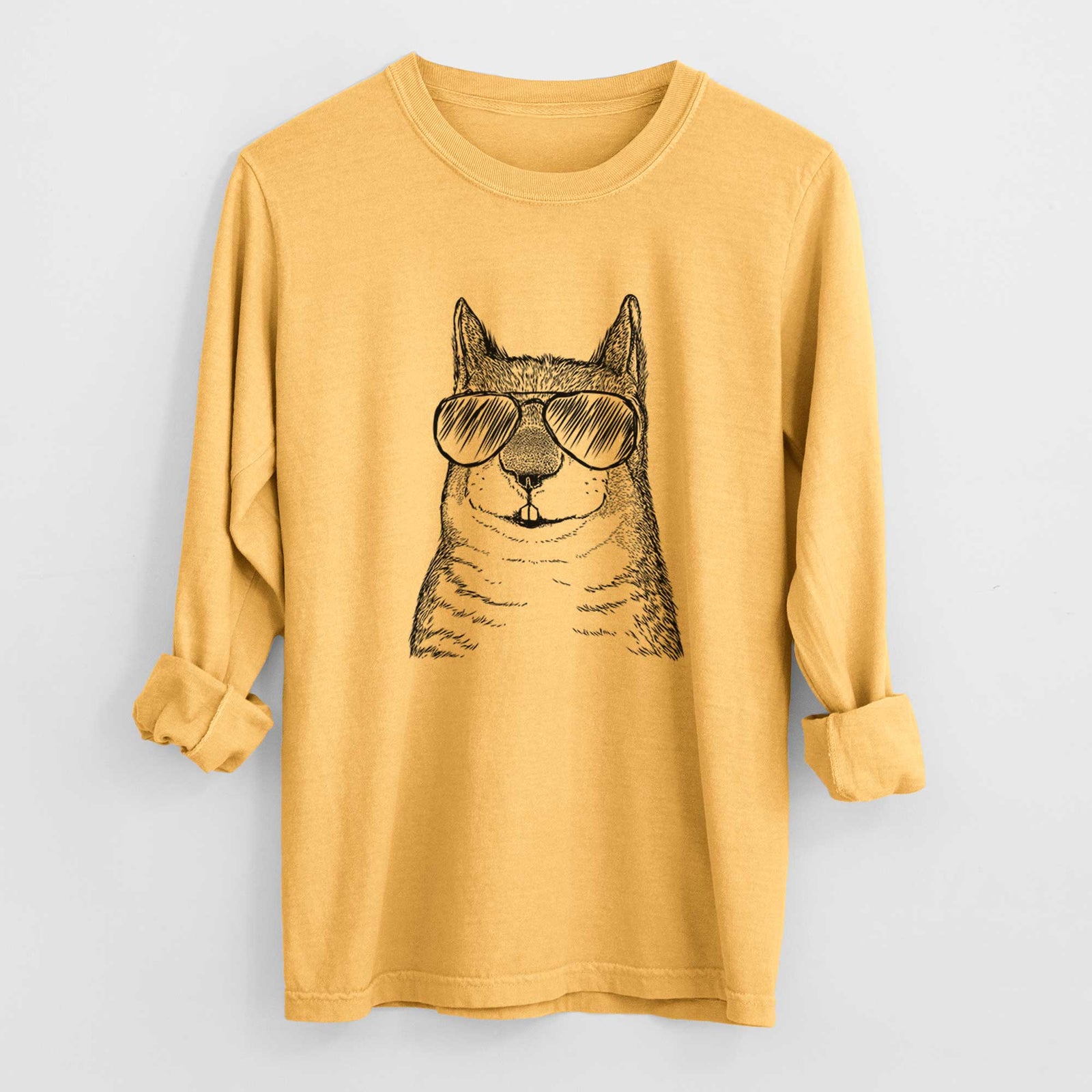 Aviators Nibbles the Squirrel - Heavyweight 100% Cotton Long Sleeve
