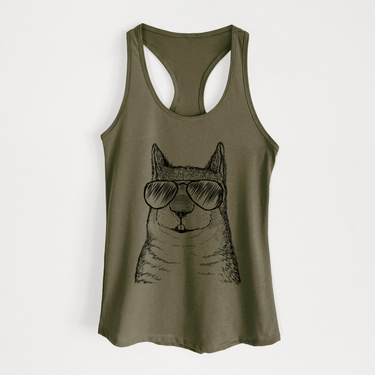 Nibbles the Squirrel - Women's Racerback Tanktop