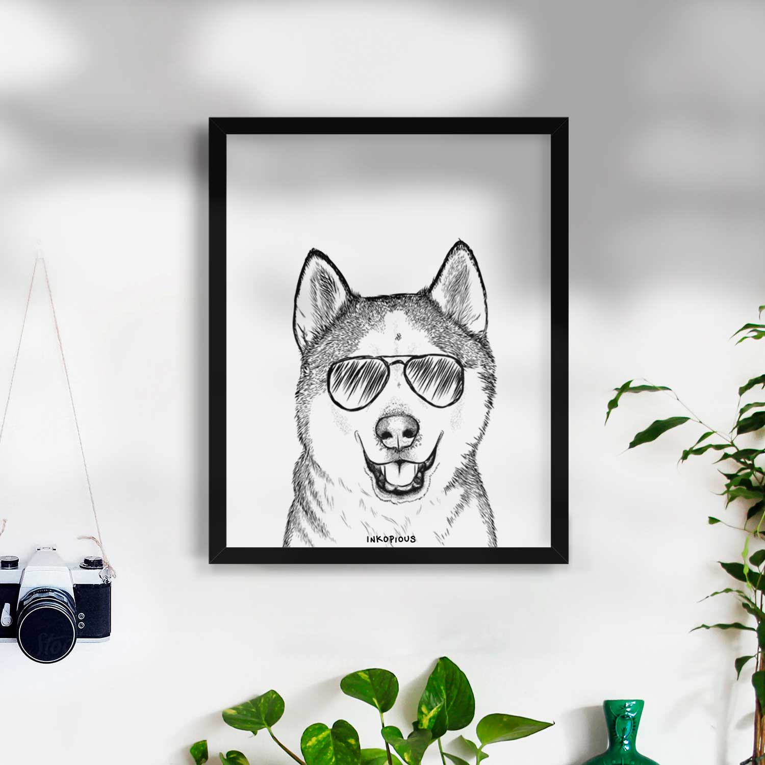 Nika the Siberian Husky Art Print