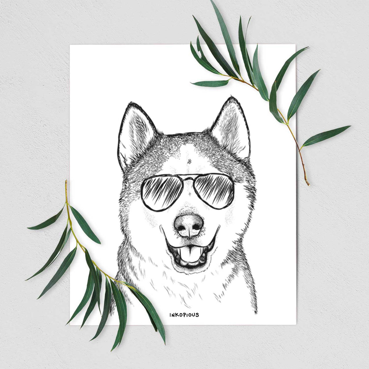 Nika the Siberian Husky Art Print