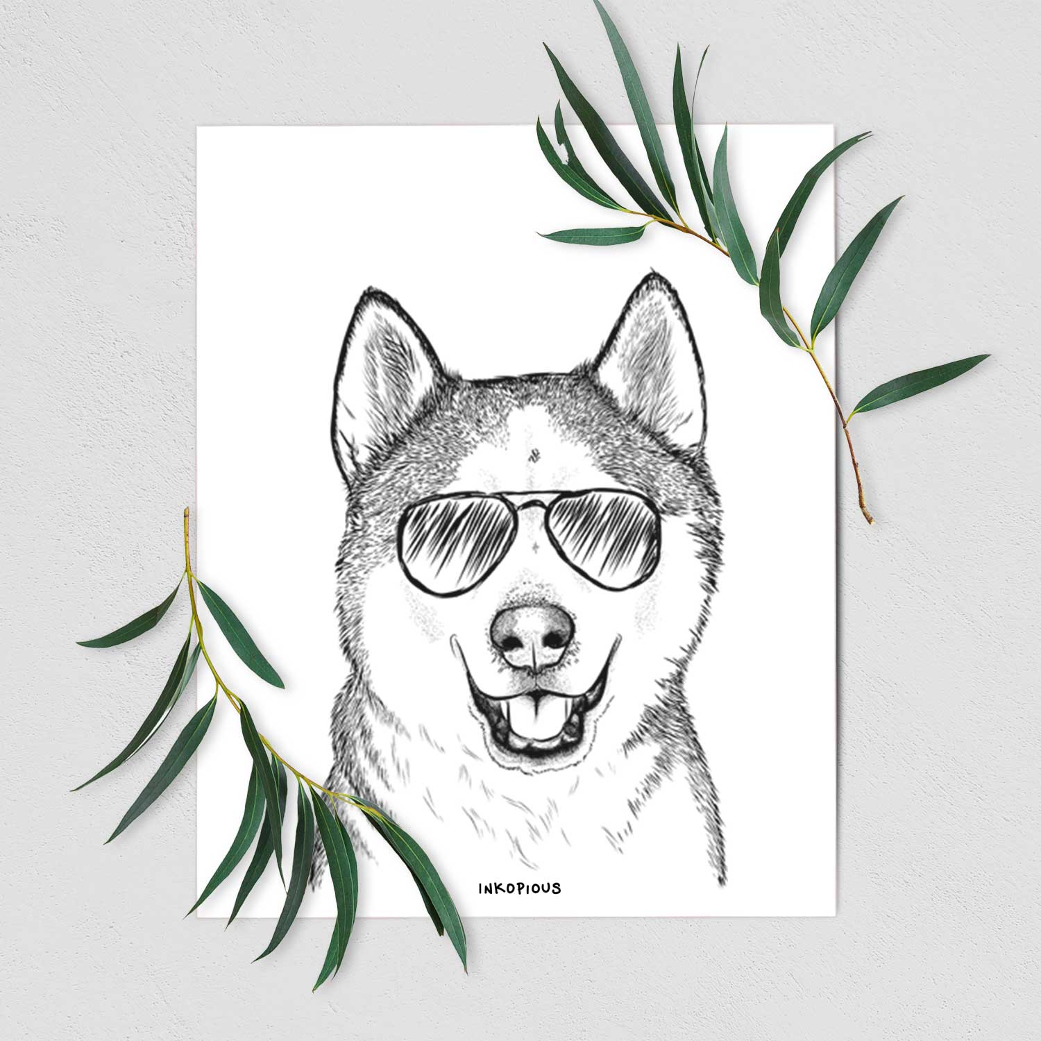 Nika the Siberian Husky Art Print