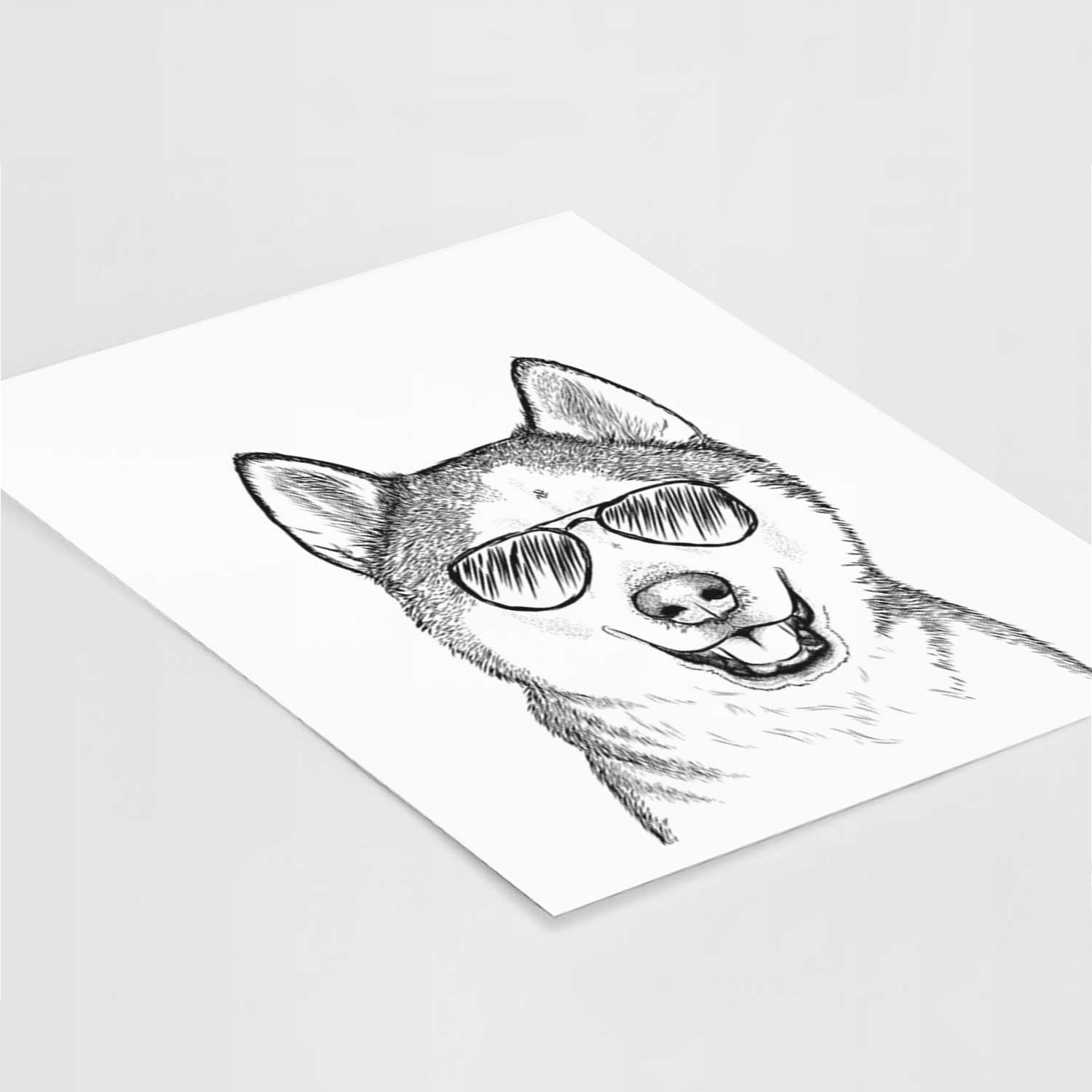 Nika the Siberian Husky Art Print