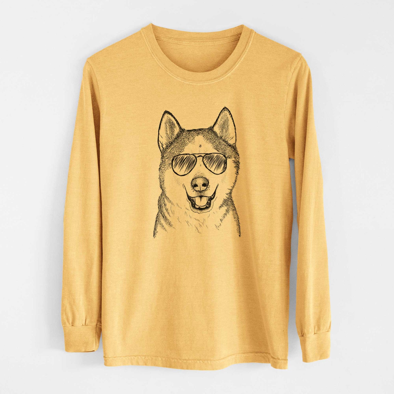 Aviators Nika the Siberian Husky - Heavyweight 100% Cotton Long Sleeve