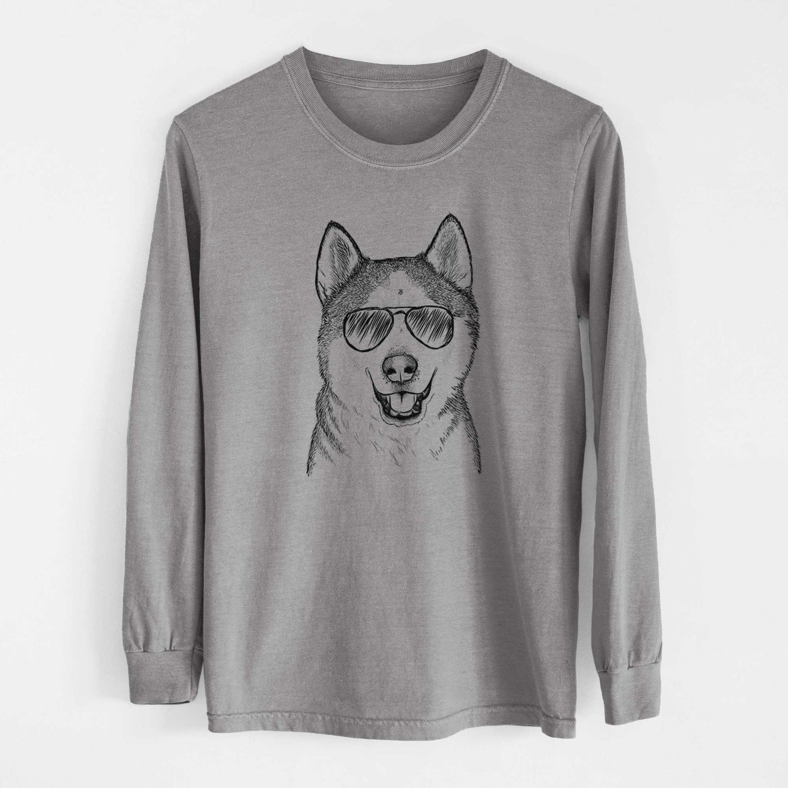 Aviators Nika the Siberian Husky - Heavyweight 100% Cotton Long Sleeve