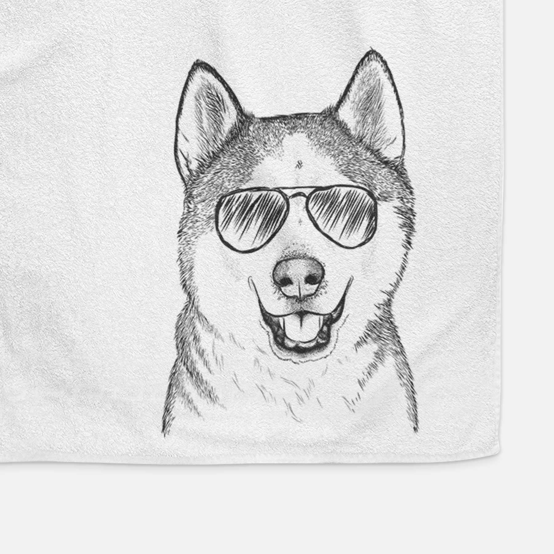 Nika the Siberian Husky Decorative Hand Towel