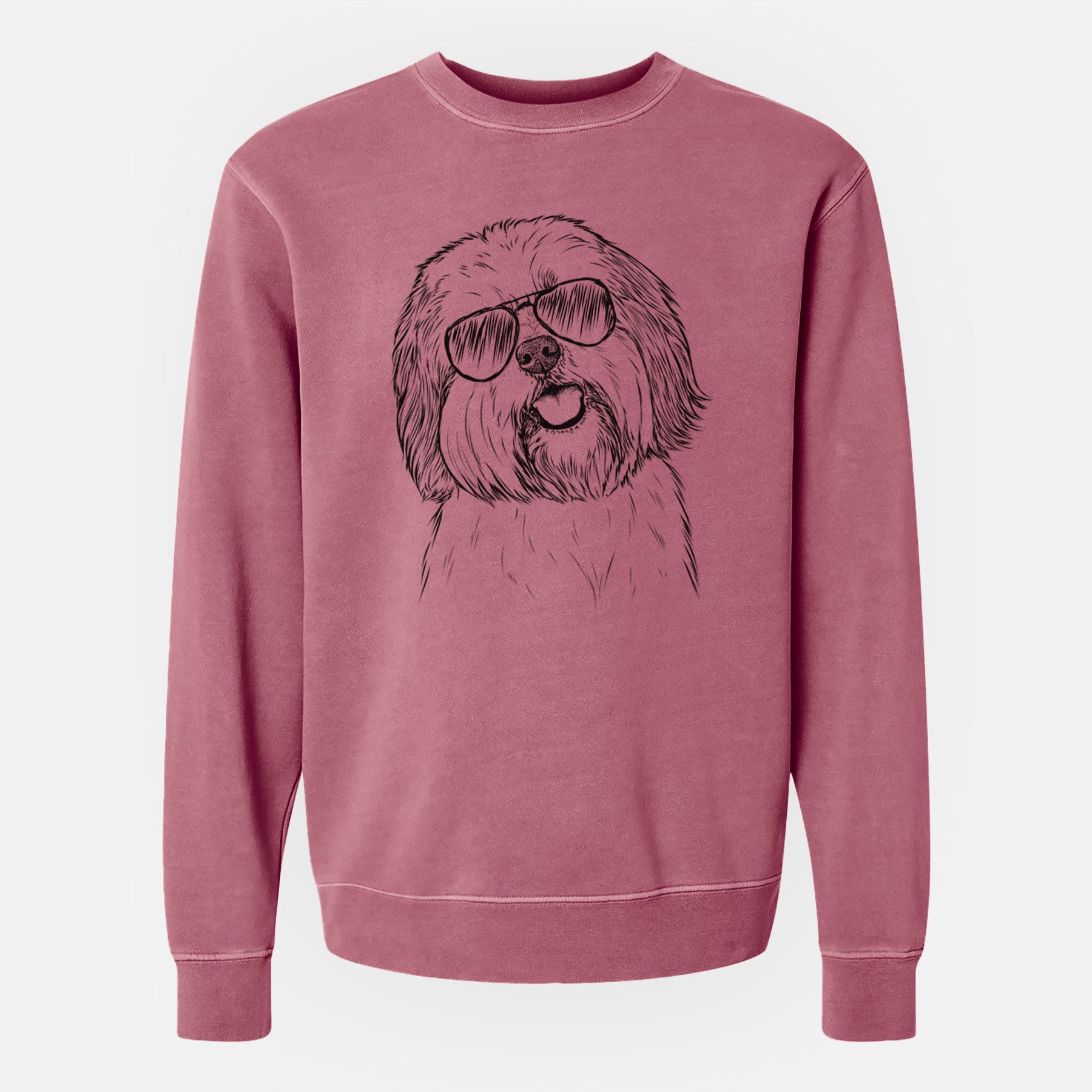 Aviator Nikka the Lowchen - Unisex Pigment Dyed Crew Sweatshirt