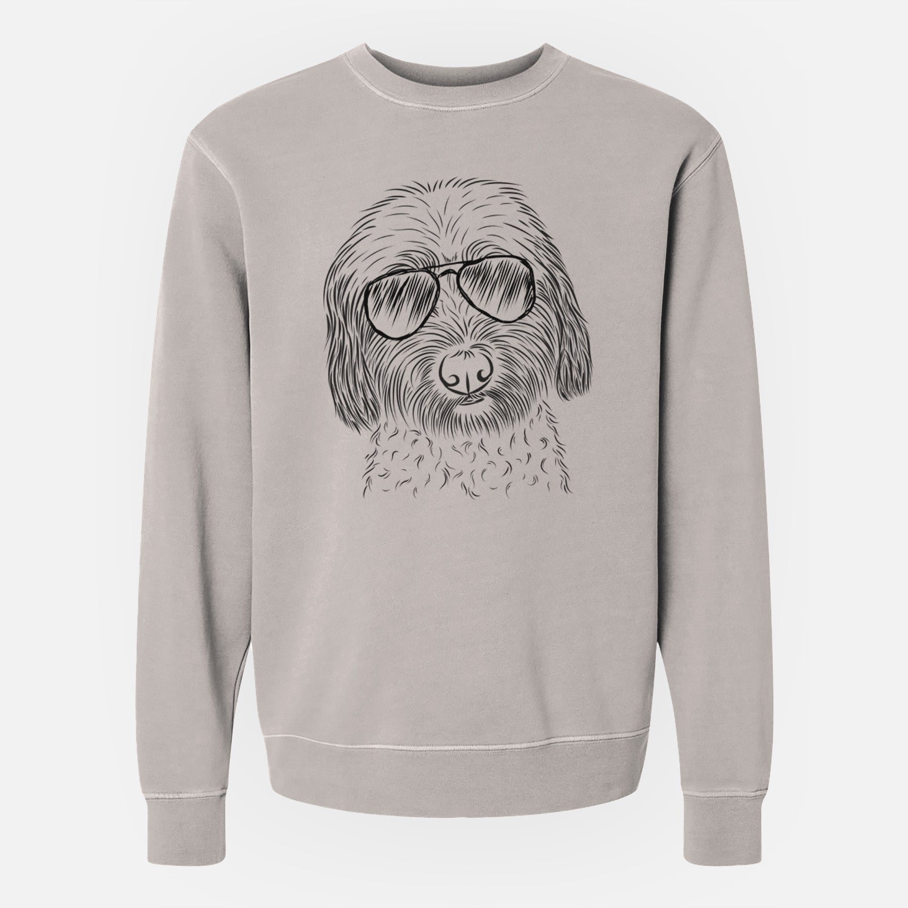 Aviator Niles the Soft Coated Wheaten Terrier - Unisex Pigment Dyed Crew Sweatshirt