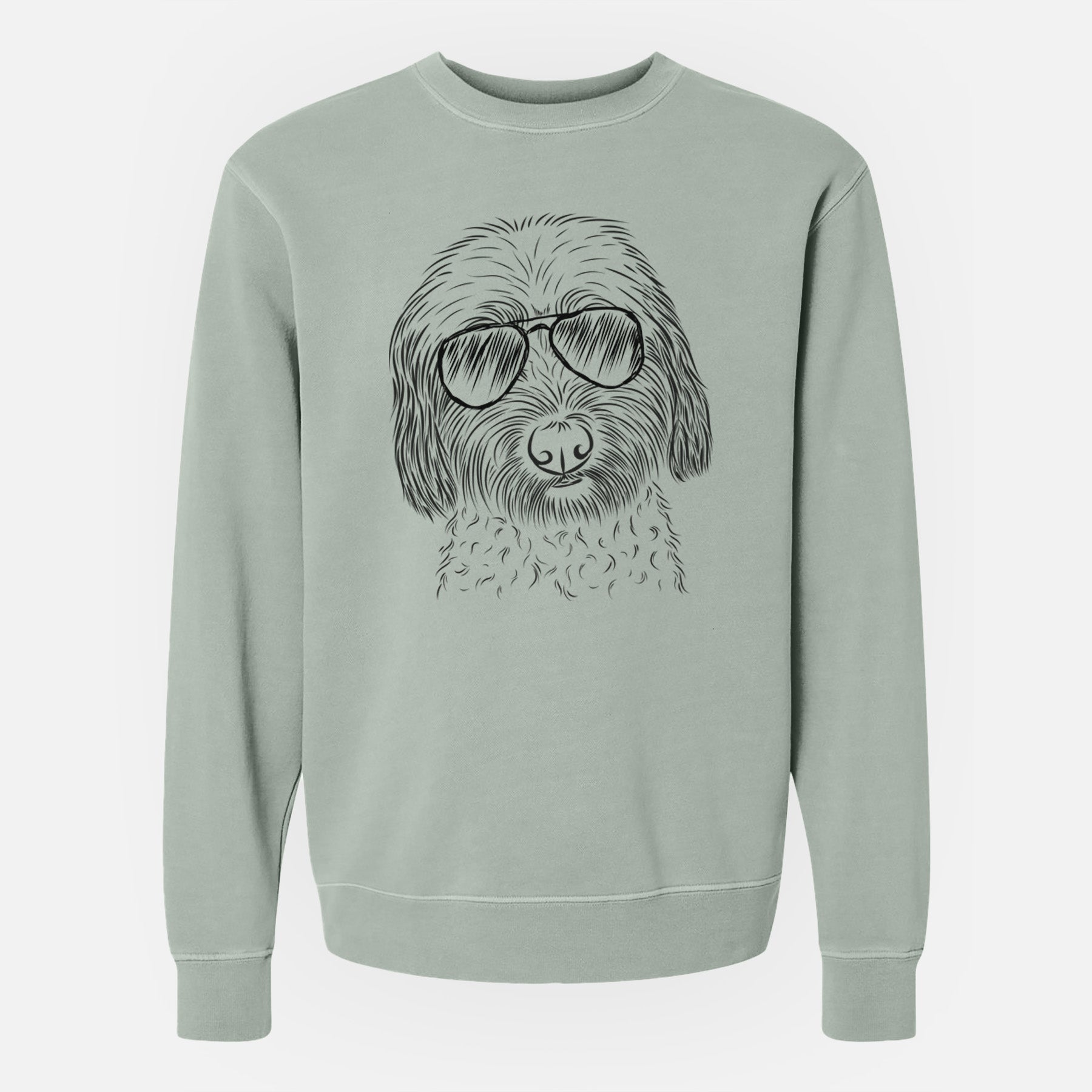 Aviator Niles the Soft Coated Wheaten Terrier - Unisex Pigment Dyed Crew Sweatshirt