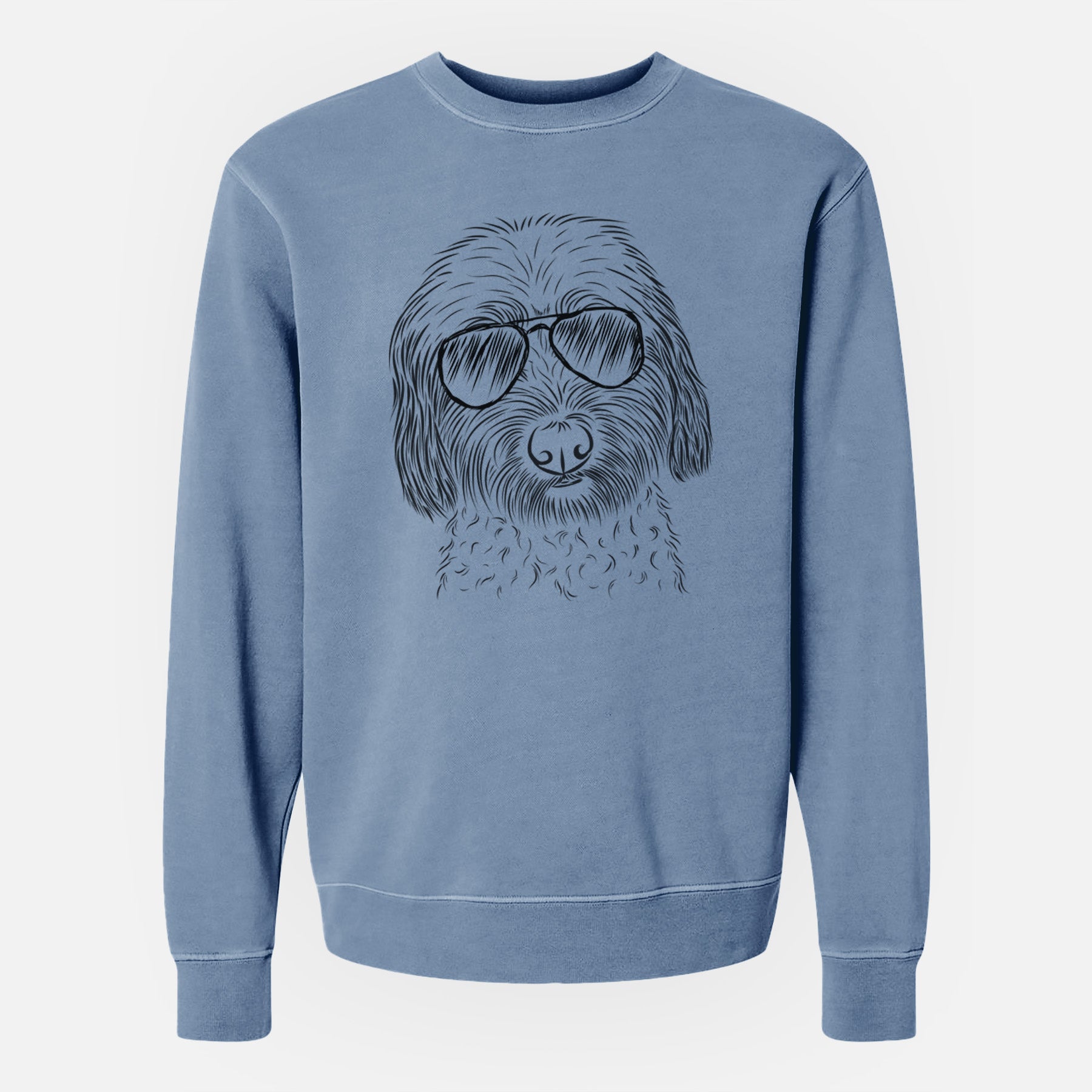 Aviator Niles the Soft Coated Wheaten Terrier - Unisex Pigment Dyed Crew Sweatshirt