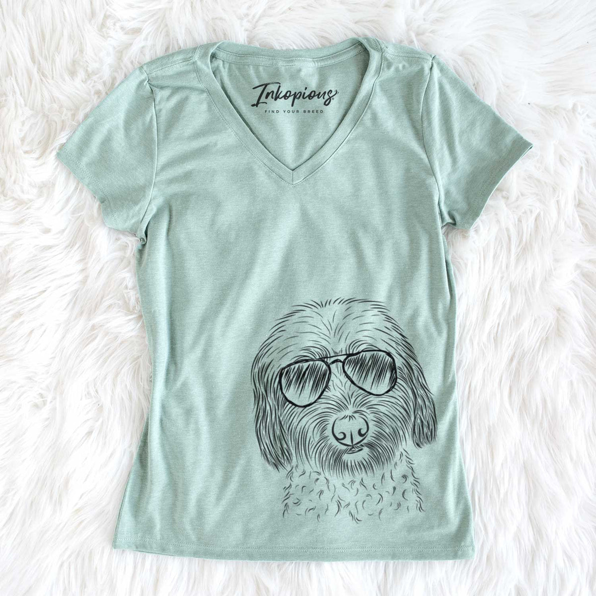 Aviator Niles the Soft Coated Wheaten Terrier - Women's V-neck Shirt