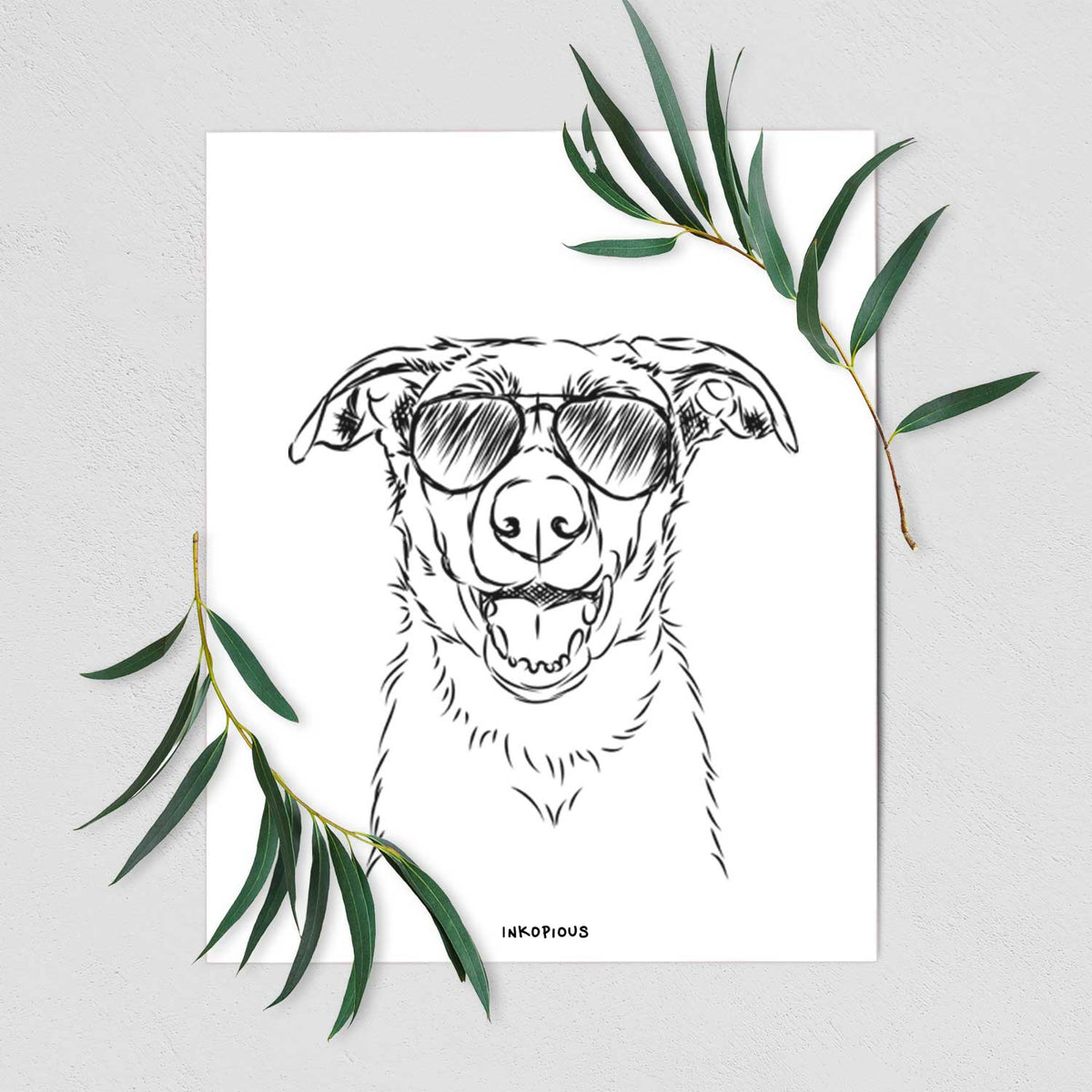 Noah the Smooth Coat Border Collie Art Print