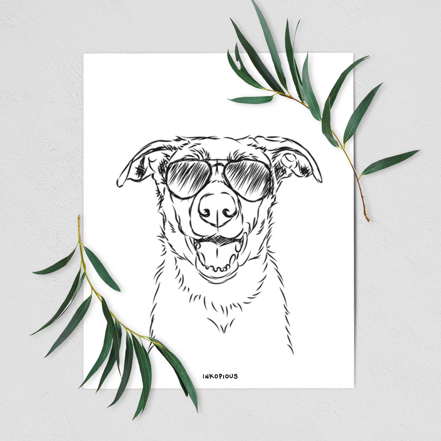 Noah the Smooth Coat Border Collie Art Print