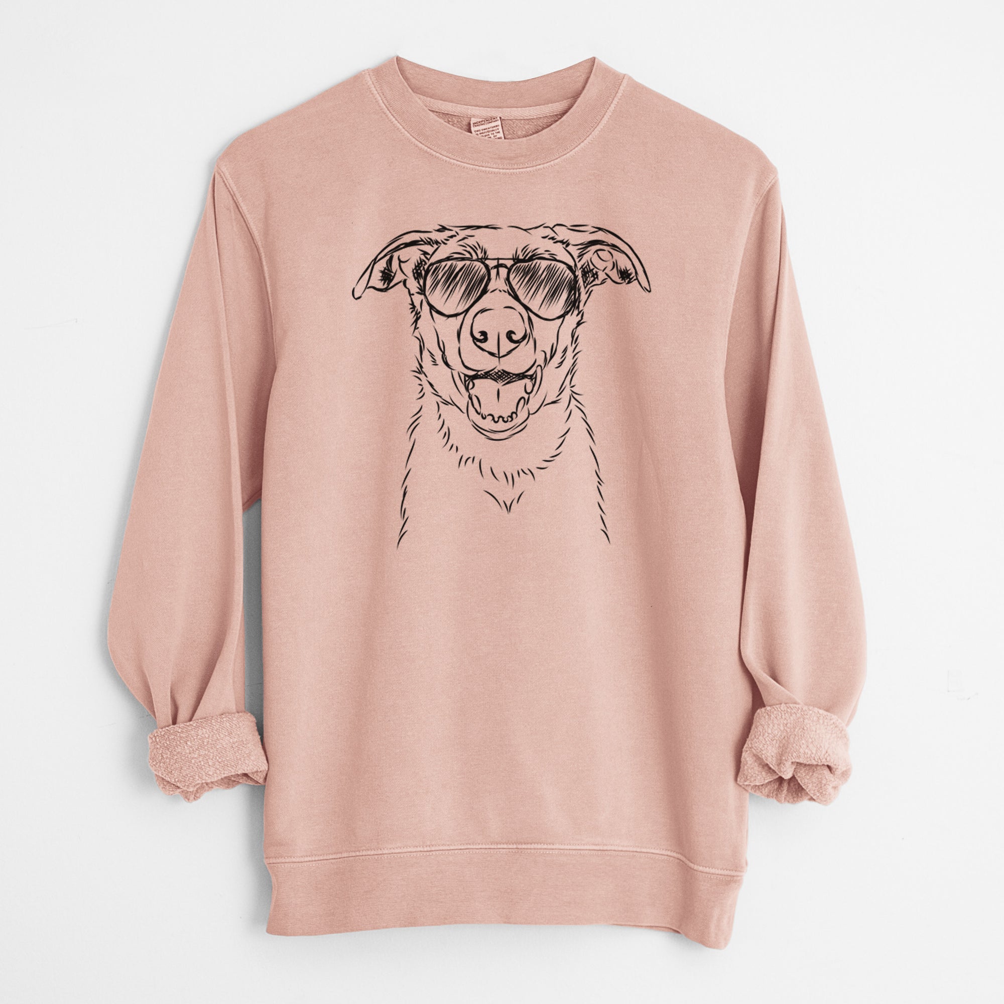 Aviator Noah the Border Collie - Unisex Pigment Dyed Crew Sweatshirt