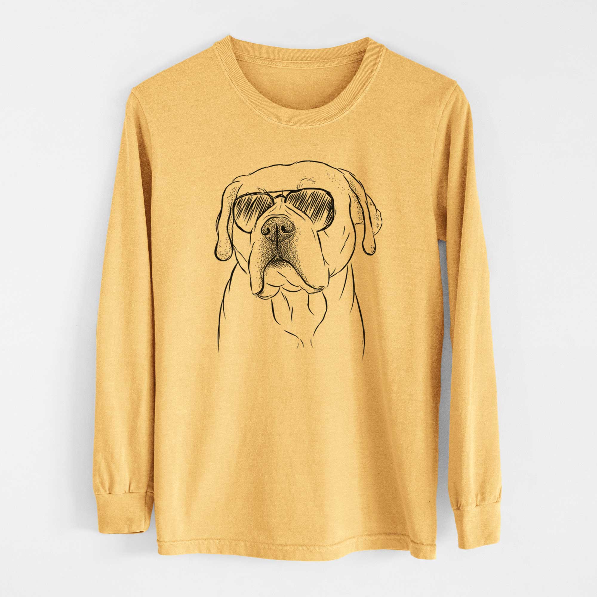 Aviators Nora the American Bulldog Mix - Heavyweight 100% Cotton Long Sleeve