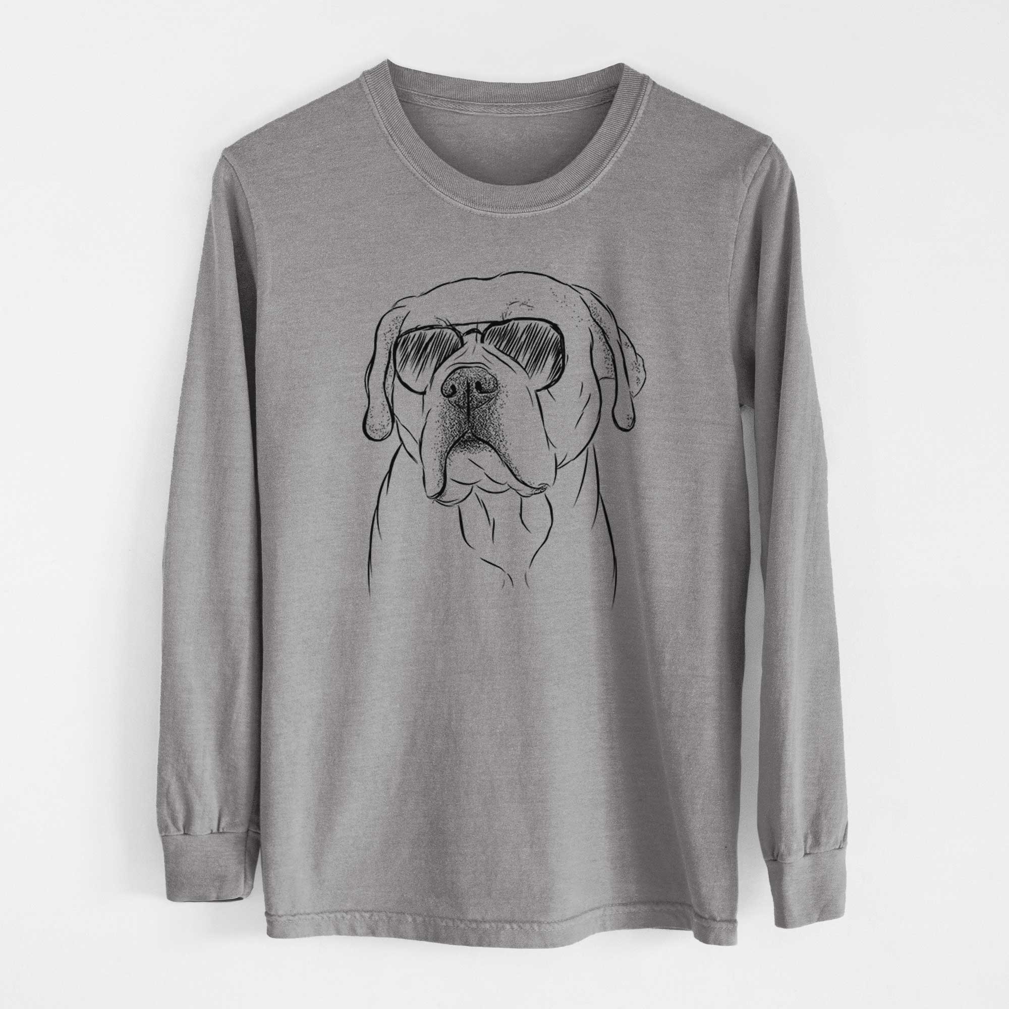 Aviators Nora the American Bulldog Mix - Heavyweight 100% Cotton Long Sleeve