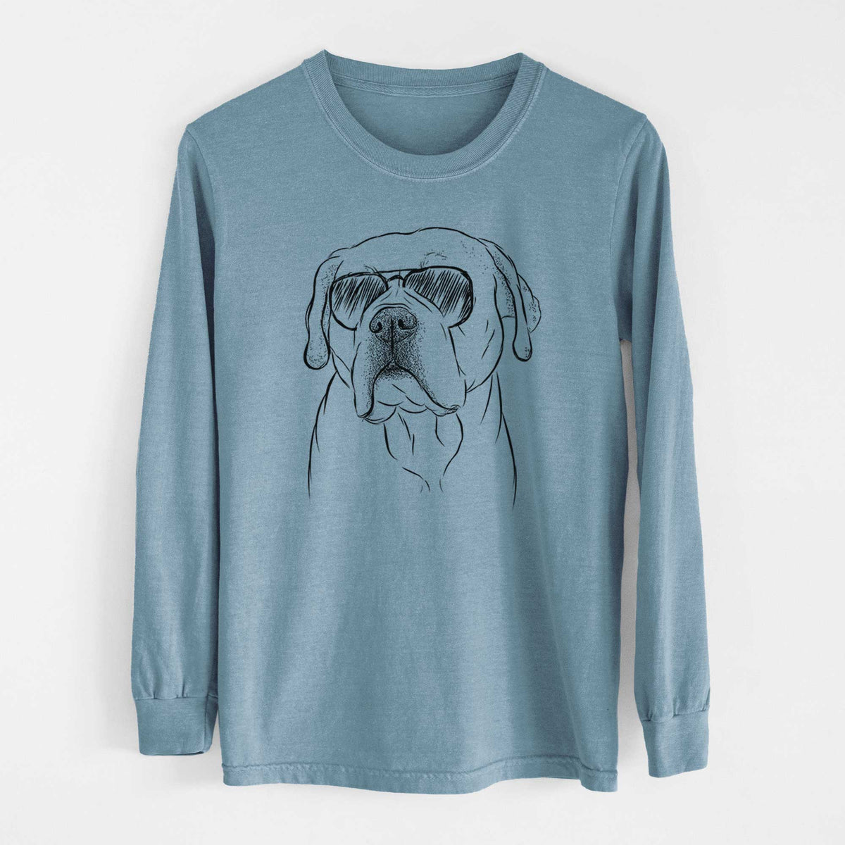Aviators Nora the American Bulldog Mix - Heavyweight 100% Cotton Long Sleeve