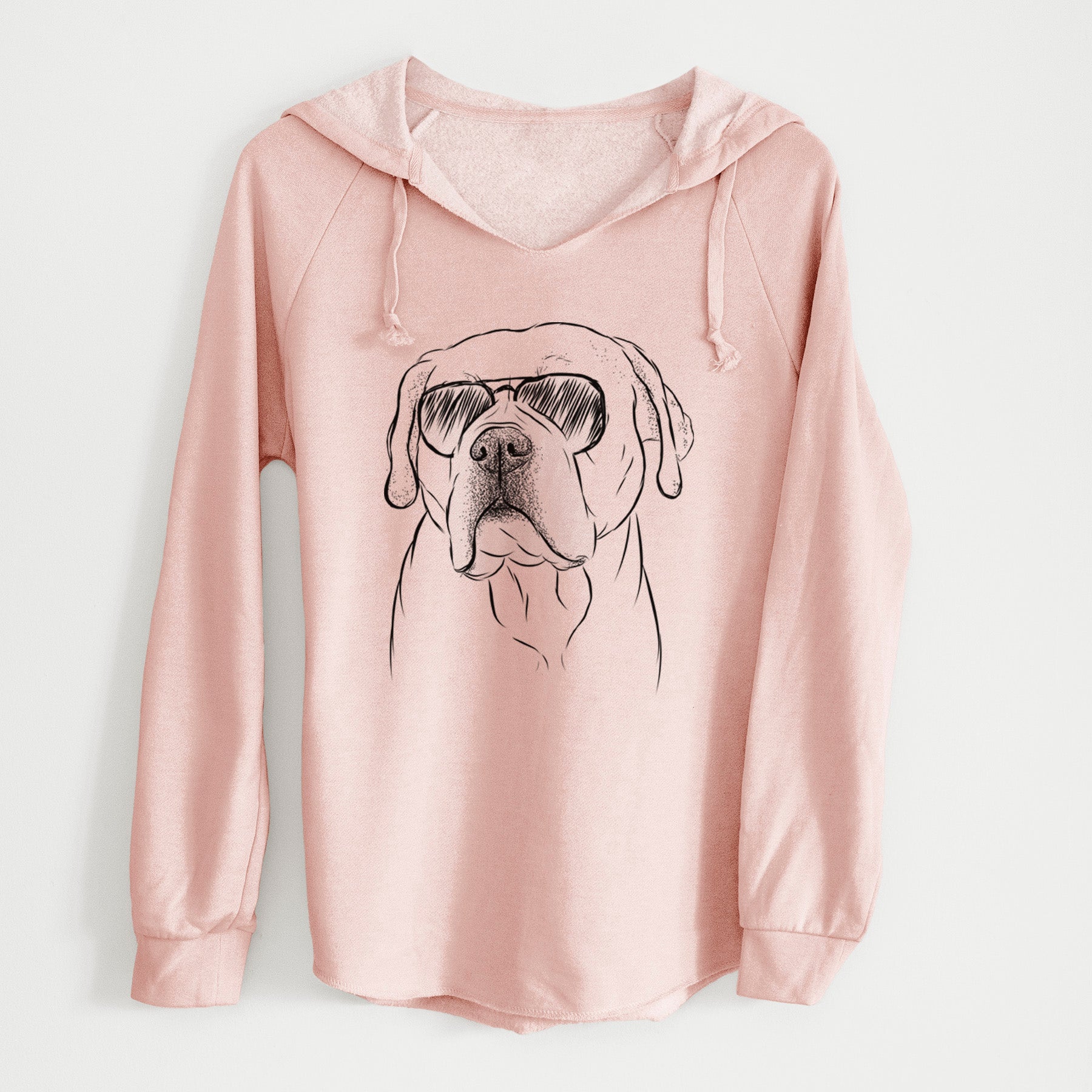 Aviator Nora the American Bulldog Mix - Cali Wave Hooded Sweatshirt