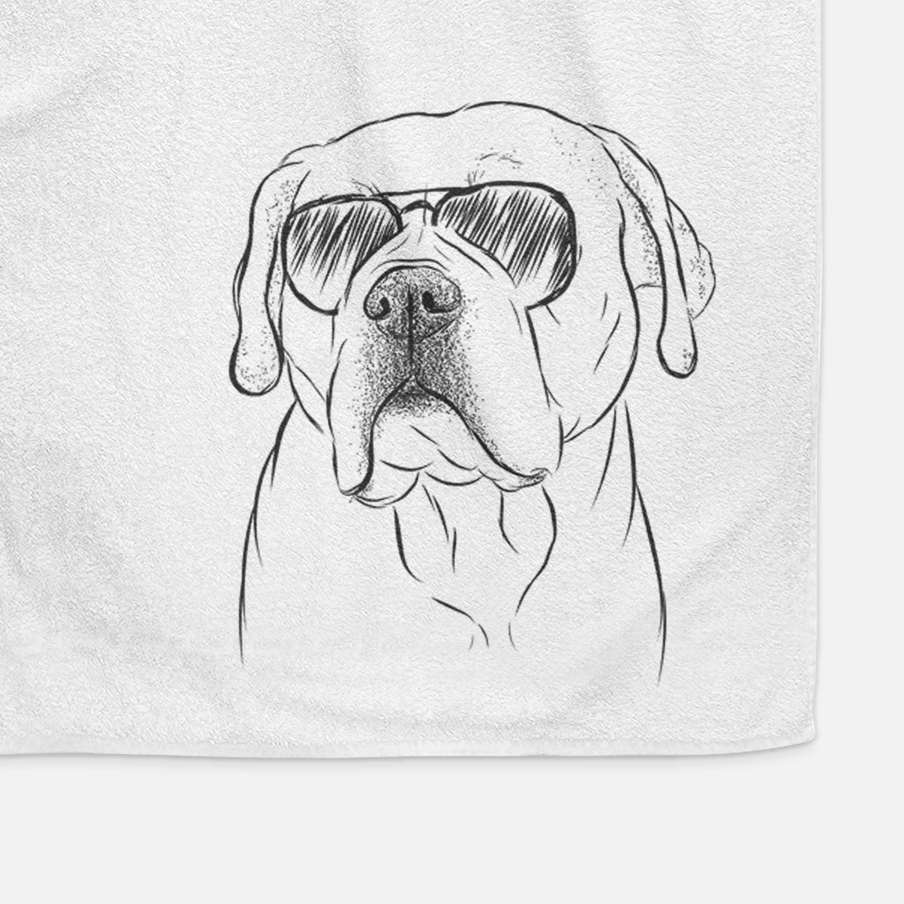 Nora the American Bulldog Mix Decorative Hand Towel